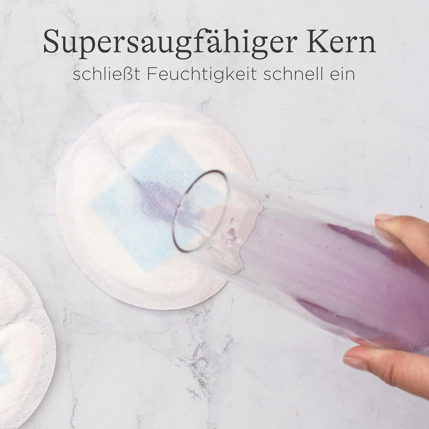Lansinoh BH-Stilleinlagen Blue Lock, 100 Stück, Schnelle Feuchtigkeitsaufnahme, Hohe Saugkraft, 100-St., Ultradünne Einweg-Stilleinlagen mit Blue Lock™-Technologie