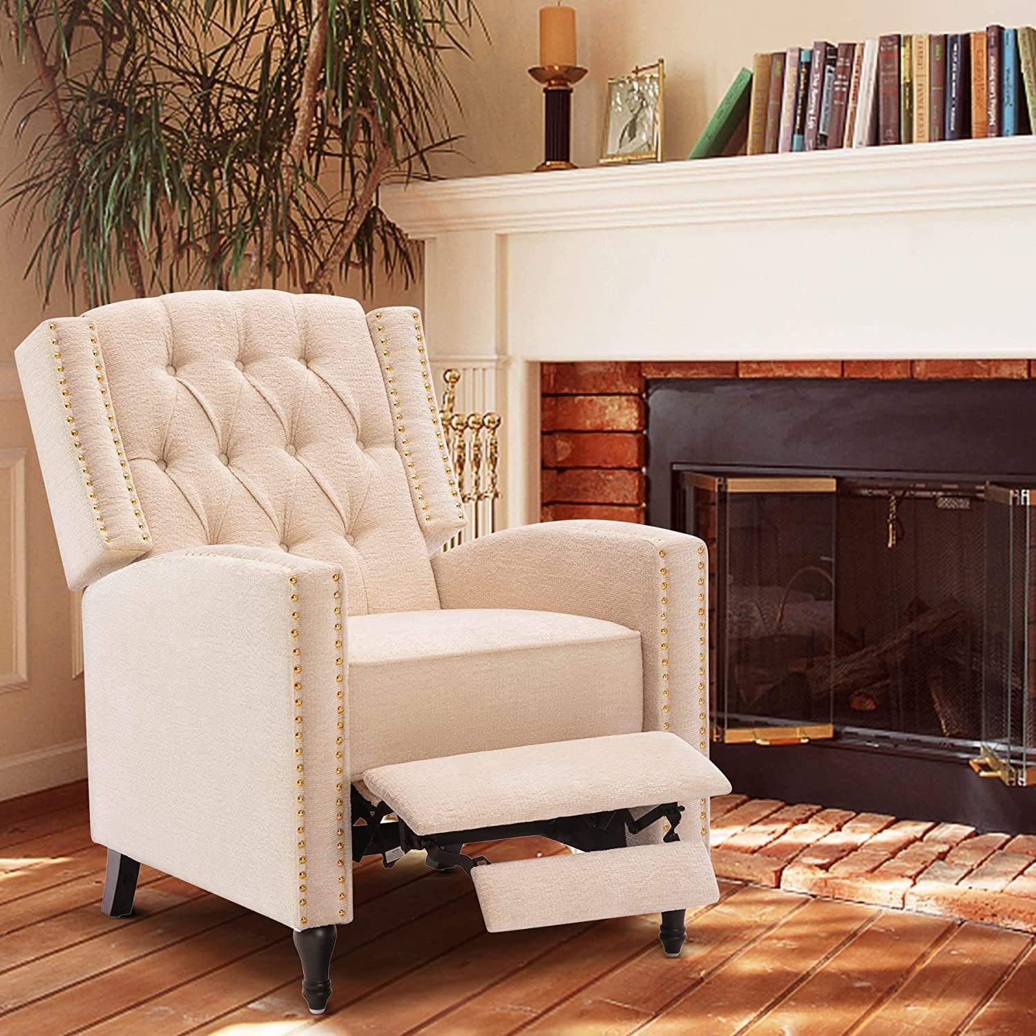 HomeMiYN Relaxsessel Relaxsessel liegefunktion Push Back Sessel Fernsehsessel Wohnzimmer, Verstellbar