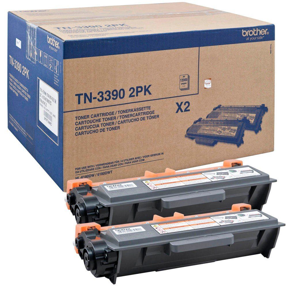 Tonerkartusche 2 Tonerkartuschen TN-3390 je ca. 12.000 Seiten - black