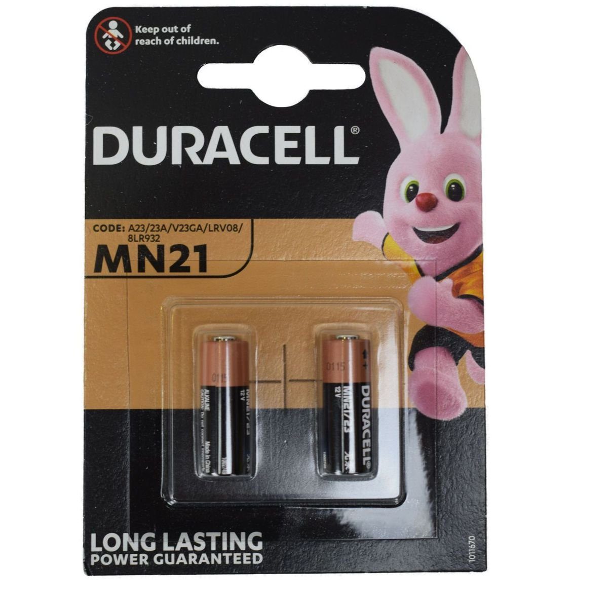 Duracell Duracell Spezialbatterien 2-tlg. Alkaline Einwegbatterien MN21 / 23 Batterie, langlebig