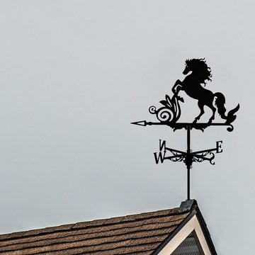 Silberstern Click-Ornamente Dachwetterfahne, Gartenwetterfahne aus Metall, Windrichtungsanzeiger, 3D, geeignet für die Dachdekoration im Garten, Hinterhof, Terrasse