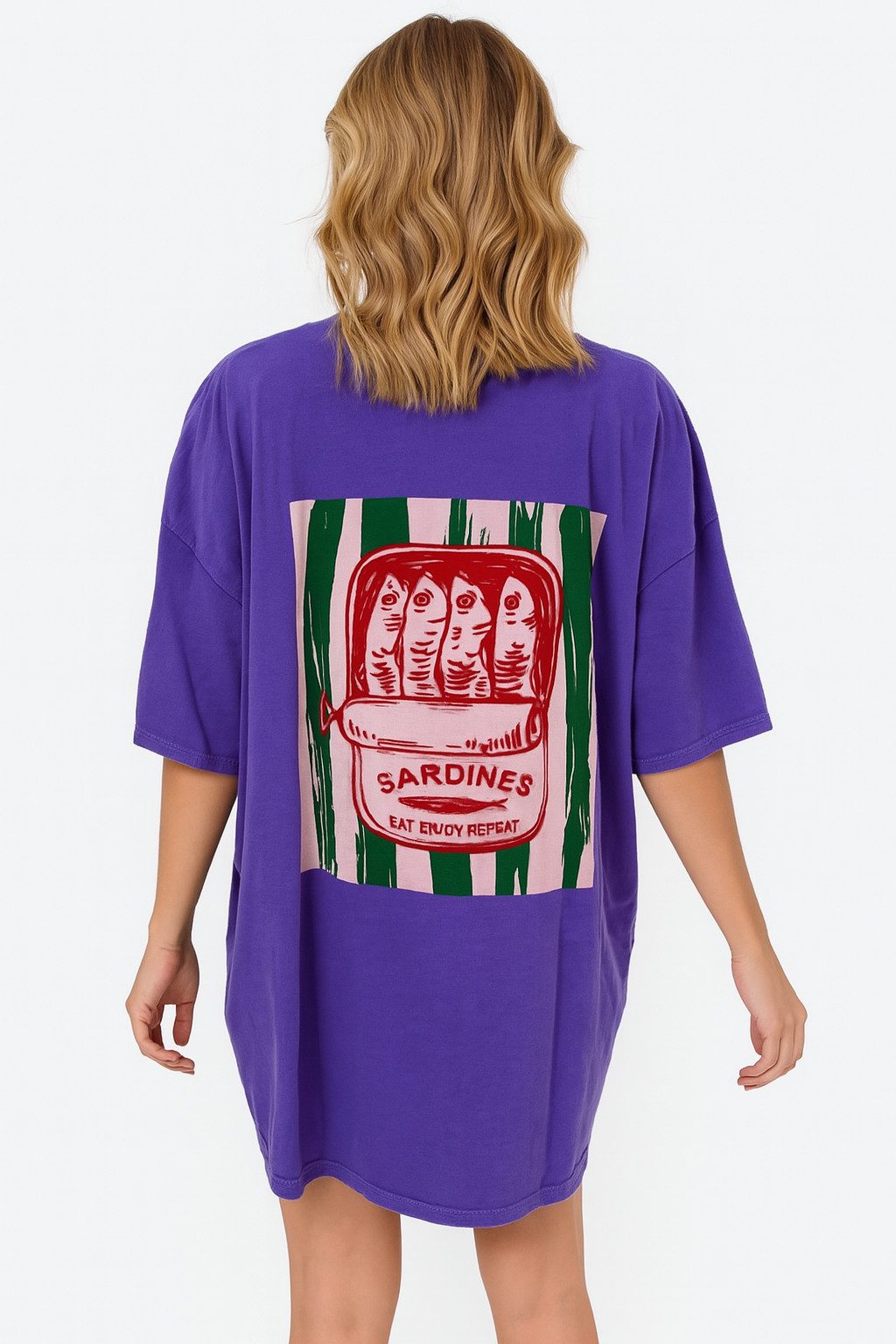 Worldclassca T-Shirt Worldclassca Oversized SARDINES Print günstig online kaufen