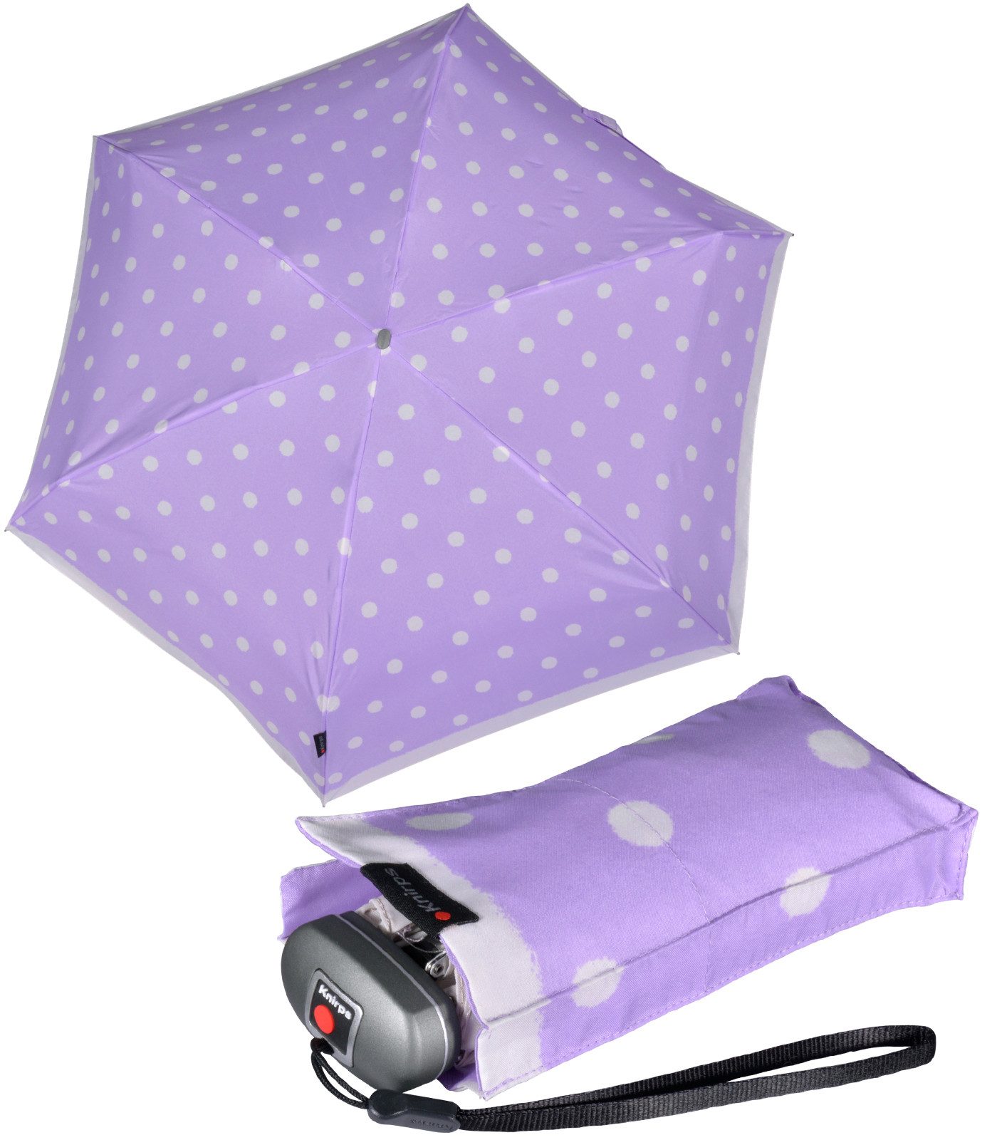 Taschenregenschirm Mini-Schirm Travel klein leicht kompakt, Dot-Art