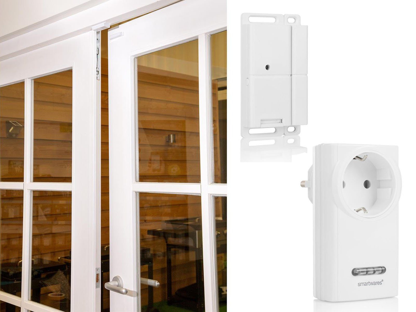 Home, max. 3600 Abluftsteuerung smartwares für Funksteckdose, Fenster-Kontaktschalter Dunstabzugshauben W, mit Smart