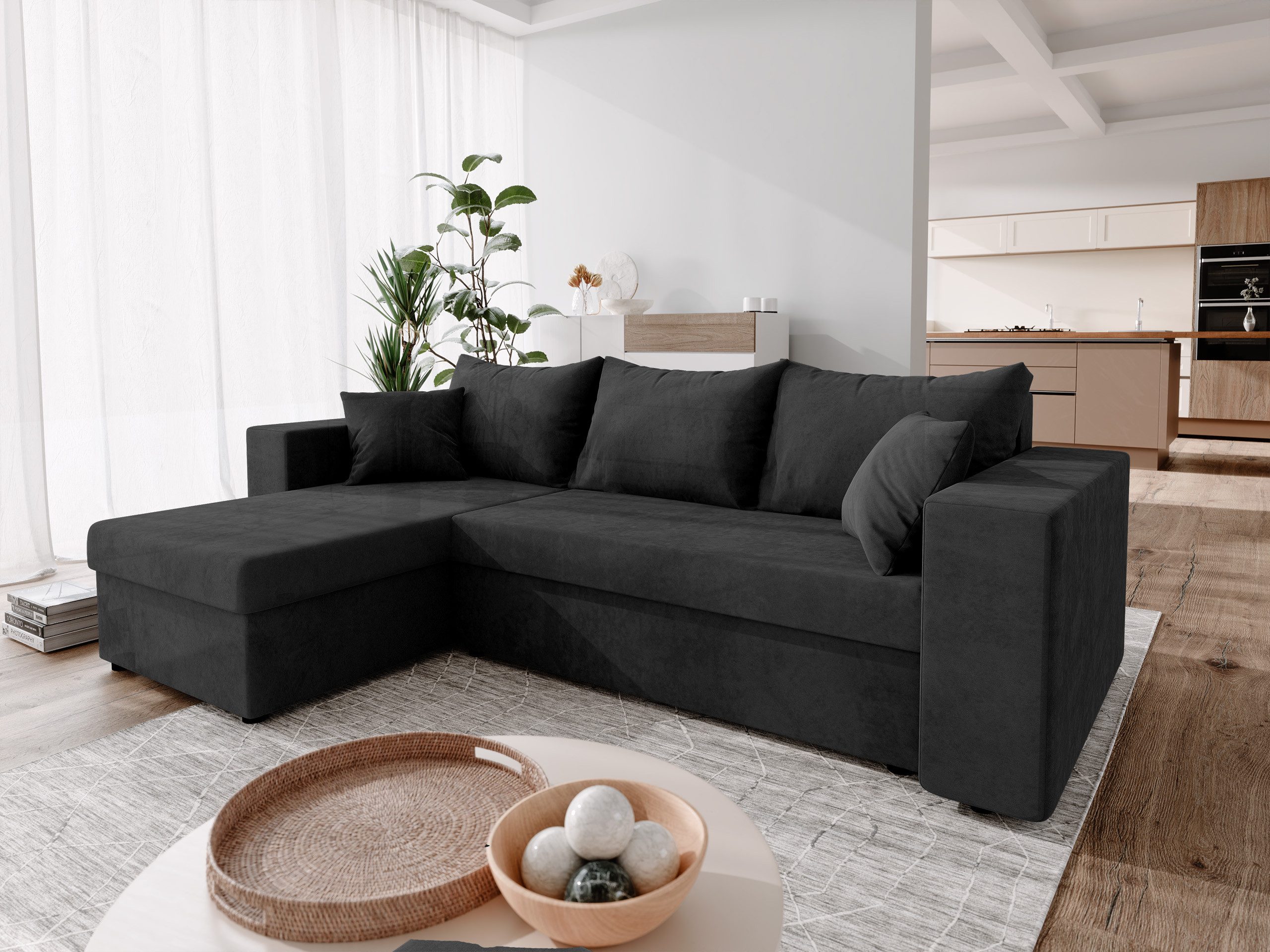NEXT COLLECTION Ecksofa DOMINO, Kleine Ecksofa mit Schlaffunktion und zwei günstig online kaufen