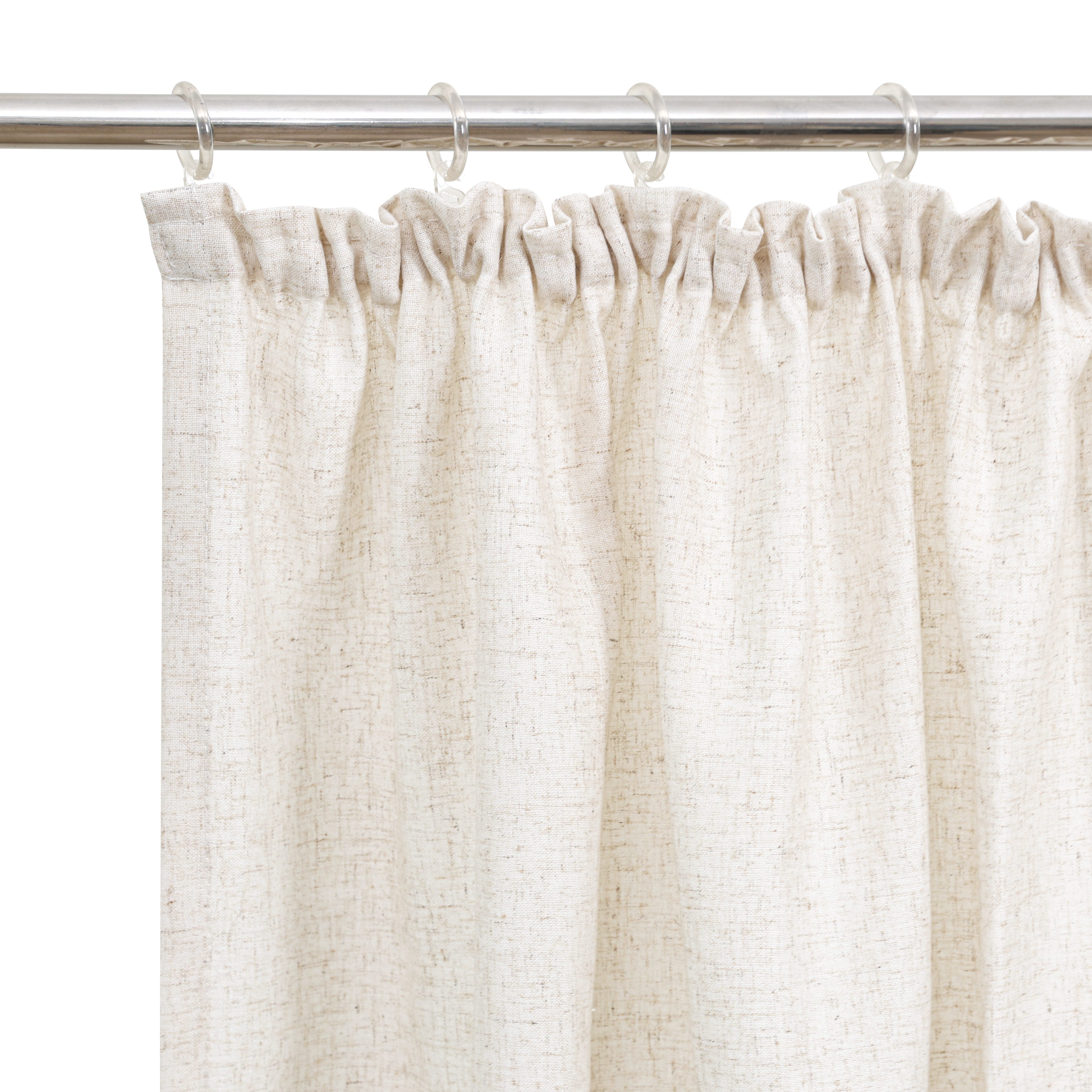 OTTO home Gardine Rudy (2 St), Kräuselband, halbtransparent, Leinenstruktur, Halbtransparent, Leinenlook, Polyester-Leinen Mischung, 2-er Set