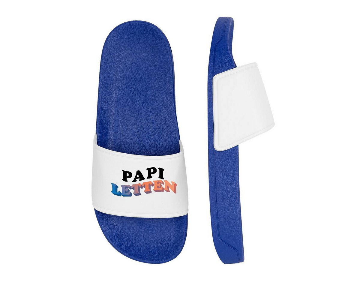 Spreadshirt Papi-Letten Lustige Badeschuhe Für Papa Badelatschen Herren Badeschuh