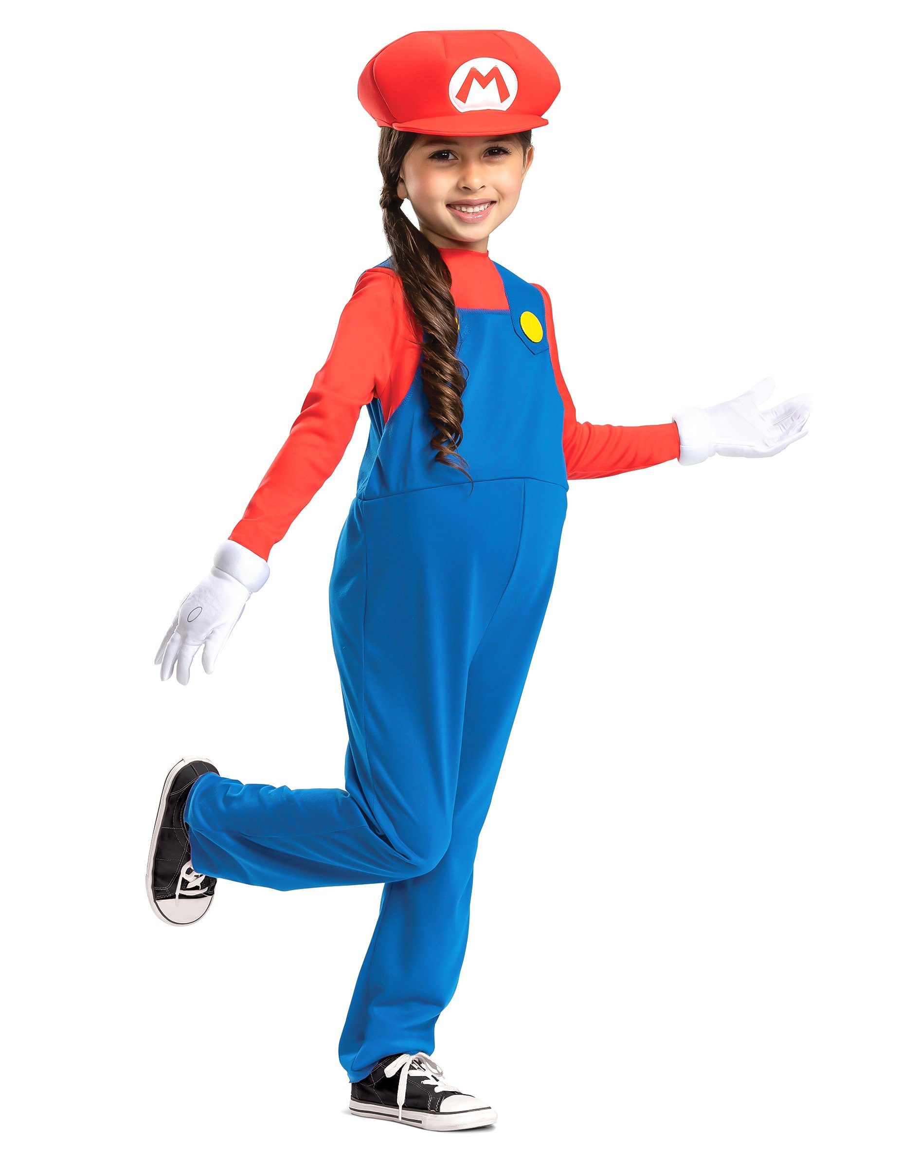Disguise Kostüm Mario Kinderkostüm Super Mario Videospiel rot-blau-weiss