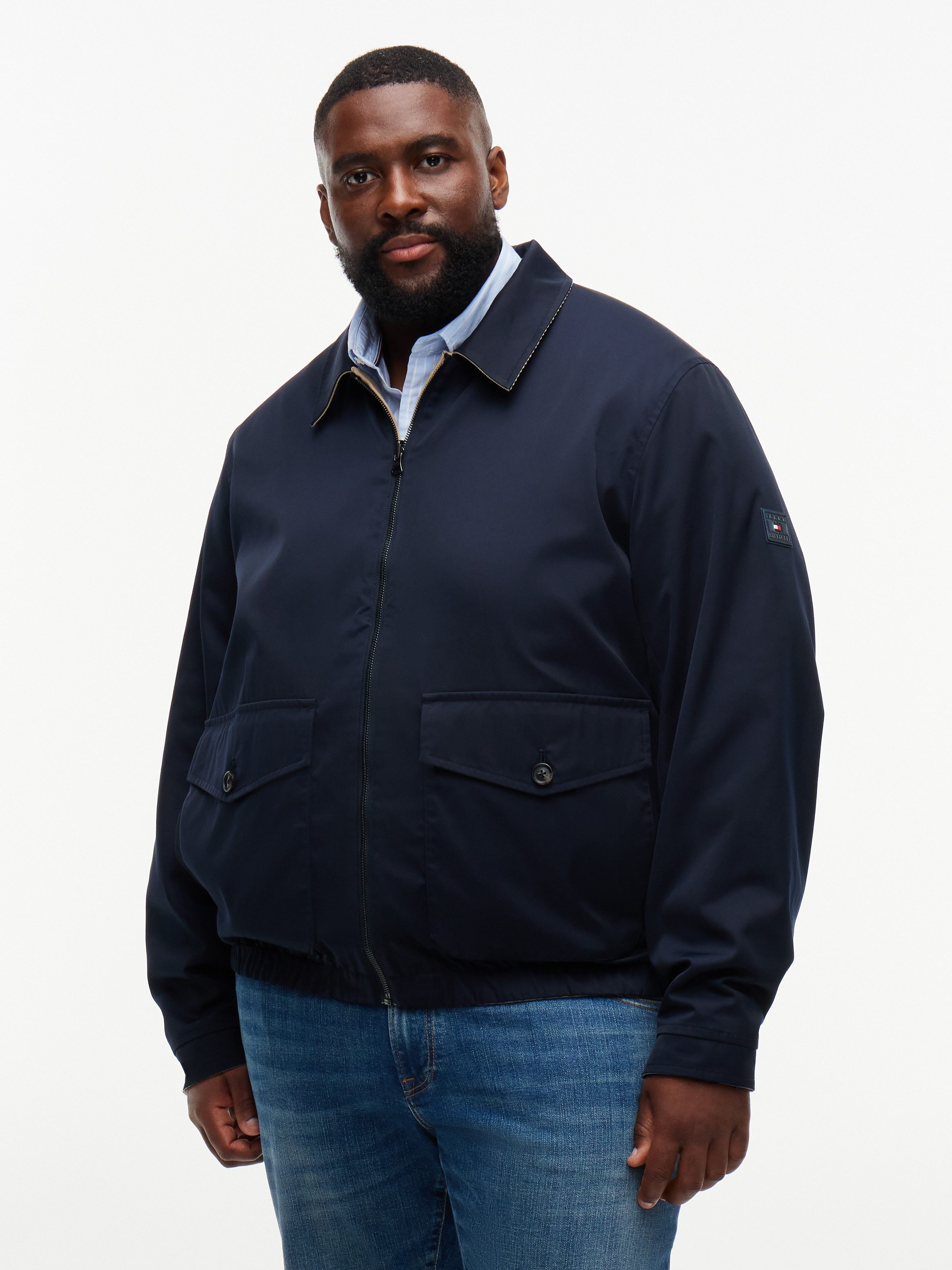 Tommy Hilfiger Big & Tall Wendejacke BT-REVERSIBLE CORDUROY IVY Große Größen, elastischer Bund
