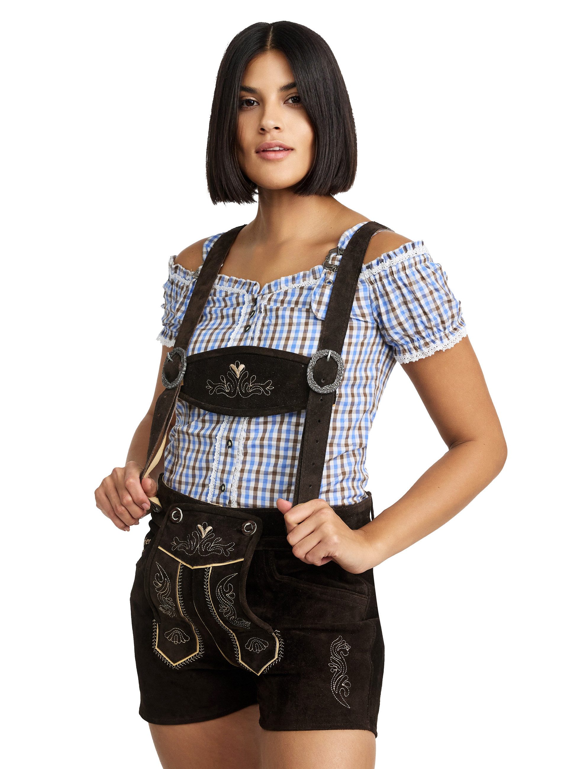 Steigenhöfer Manufaktur Trachtenlederhose Lederhose Damen Shorts Hotpants - günstig online kaufen