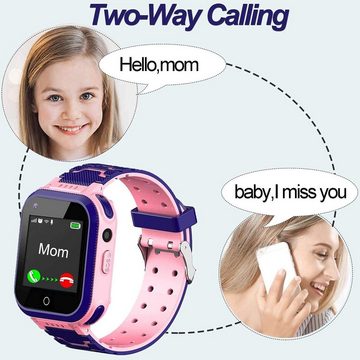 ele eleoption Smartwatch (4G), wasserdichte Kinderuhr mit GPS Position Kamera SOS Anruf Schrittzähler
