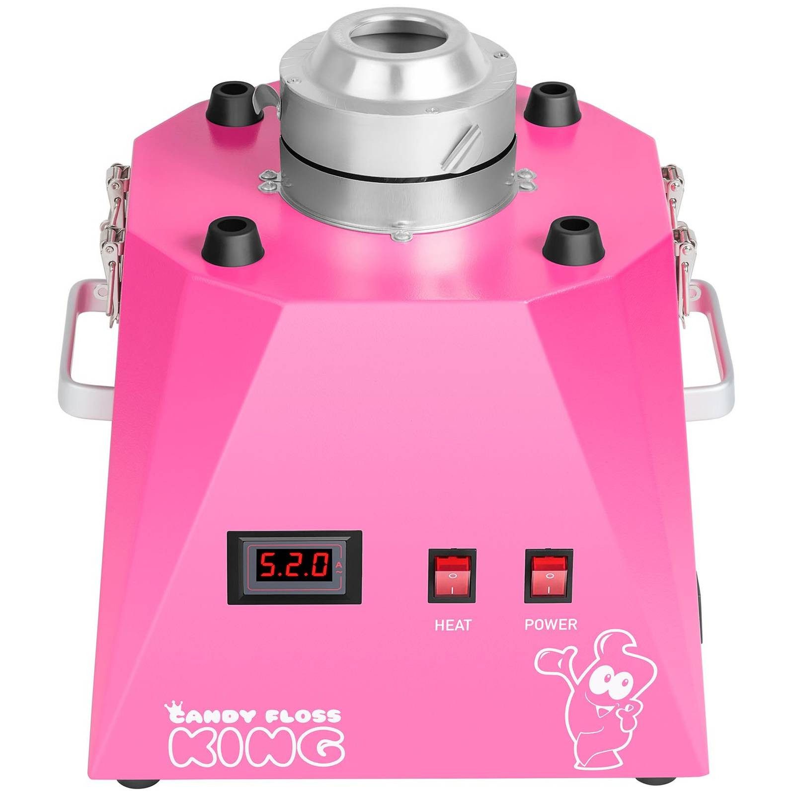 Royal Catering Zuckerwattemaschine 52 cm Zuckerwattegerät Zuckerwatte Maker Edelstahl Profi Gastro rosa