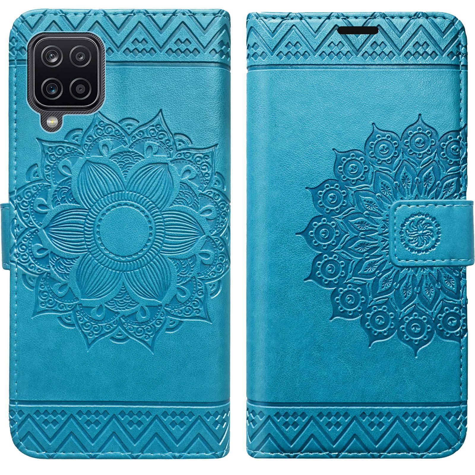 betterfon Handyhülle Handytasche für Samsung Galaxy A12 / M12 Klapphülle, Wallet Case mit Kartenfächern Magnetverschluss und weicher Innenhülle