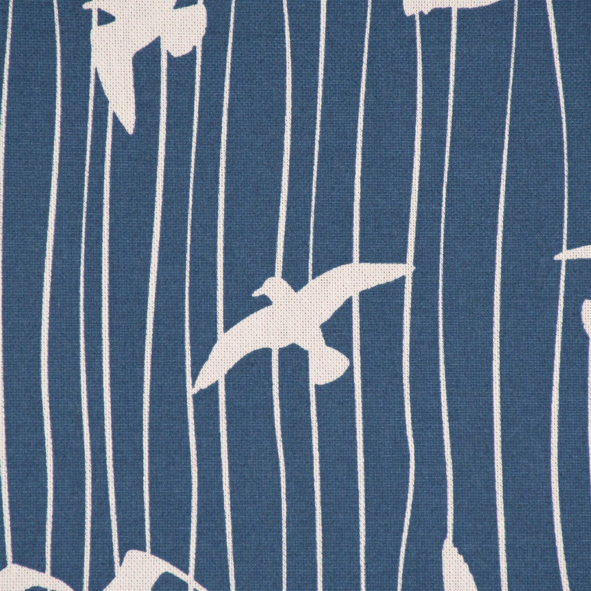 (1 Germany, Seagull Baumwolle, in blickdicht, Vorhang Iconic Möwen Streifen made Stripe blau Vorhang LEBEN., handmade, Smokband vorgewaschen LEBEN. weiß, SCHÖNER SCHÖNER St),