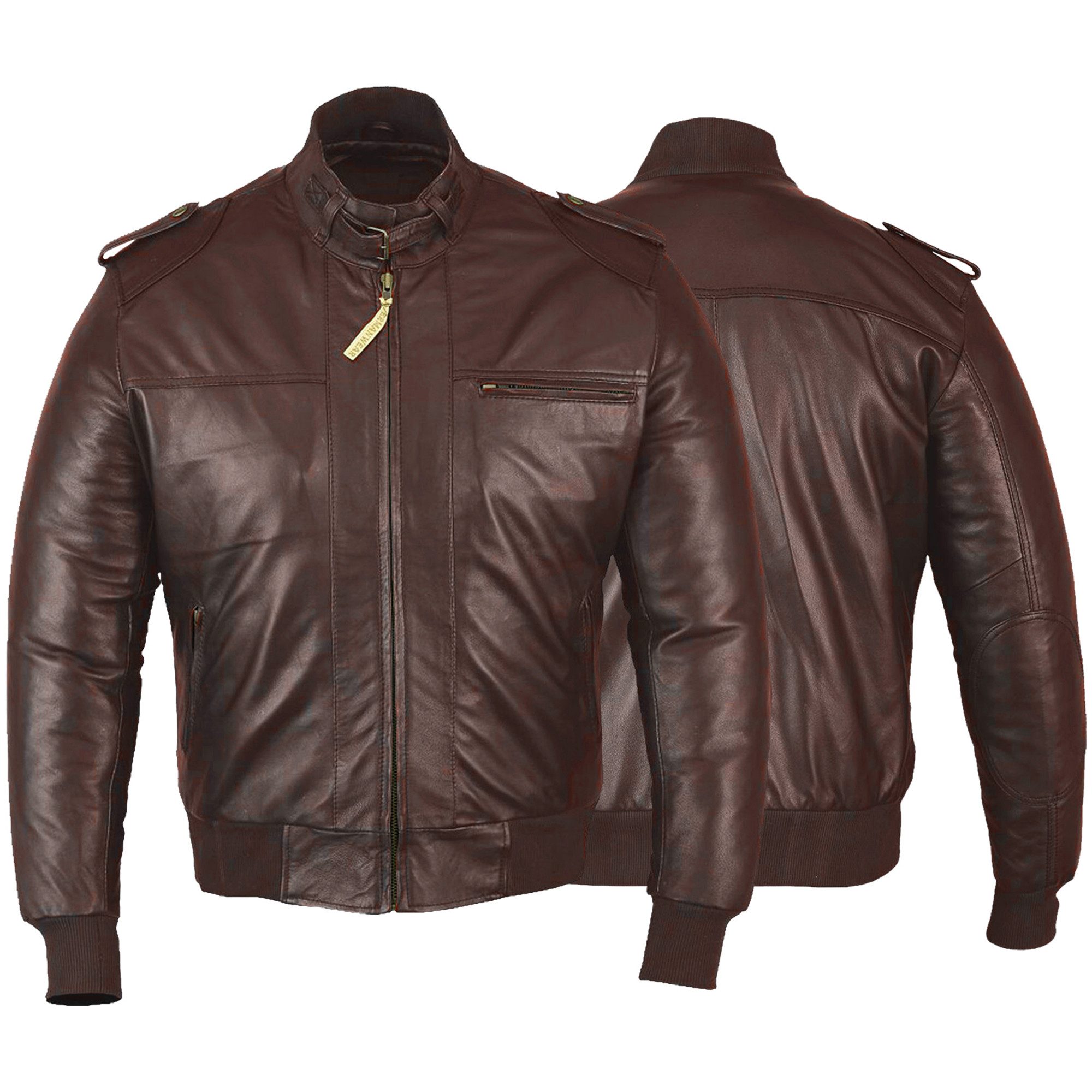 German Wear Lederjacke Trend 522J Braun Lederjacke Jacke aus Lamm Nappa Leder Braun
