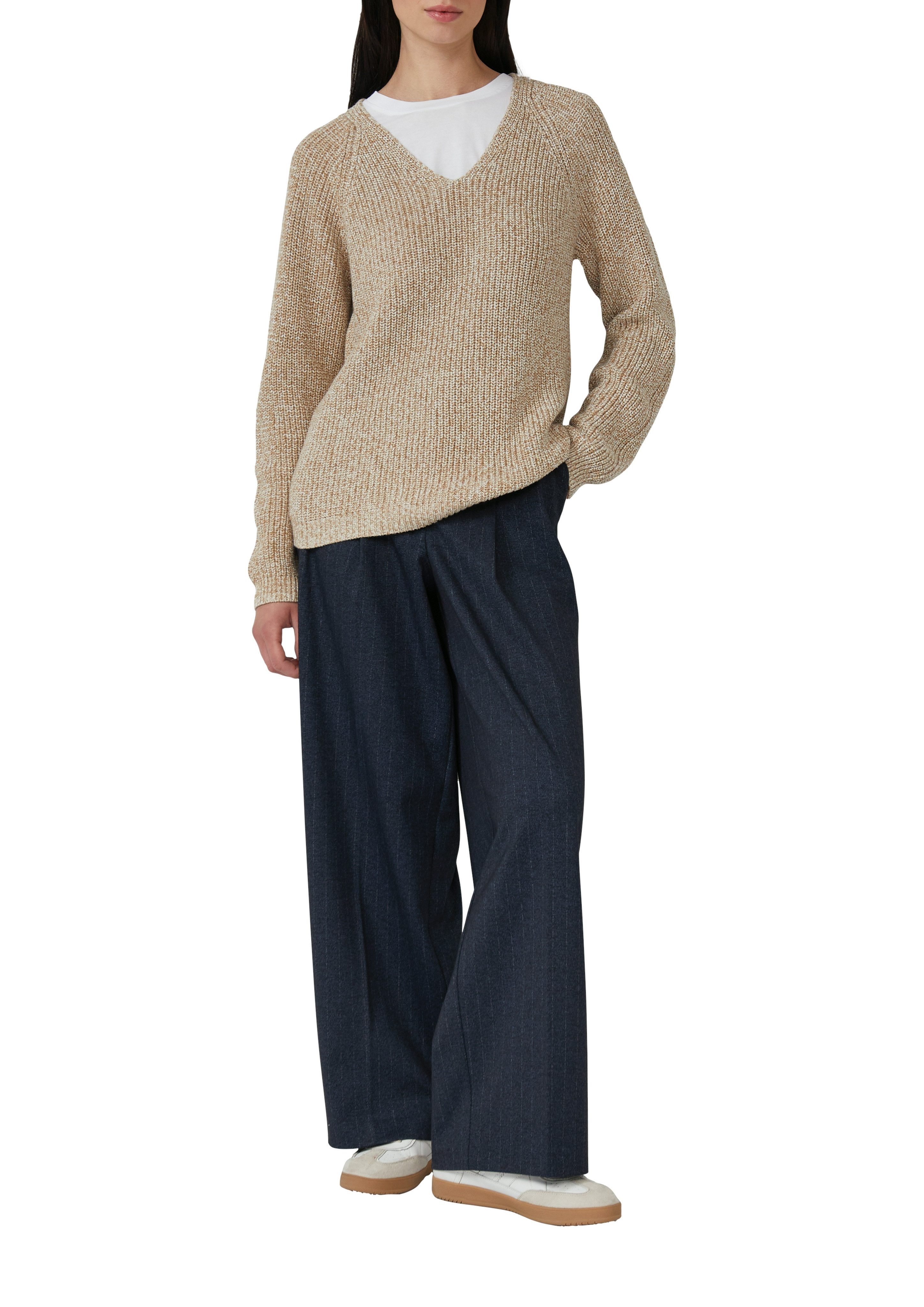 s.Oliver Strickpullover mit V-Ausschnitt, meliert günstig online kaufen