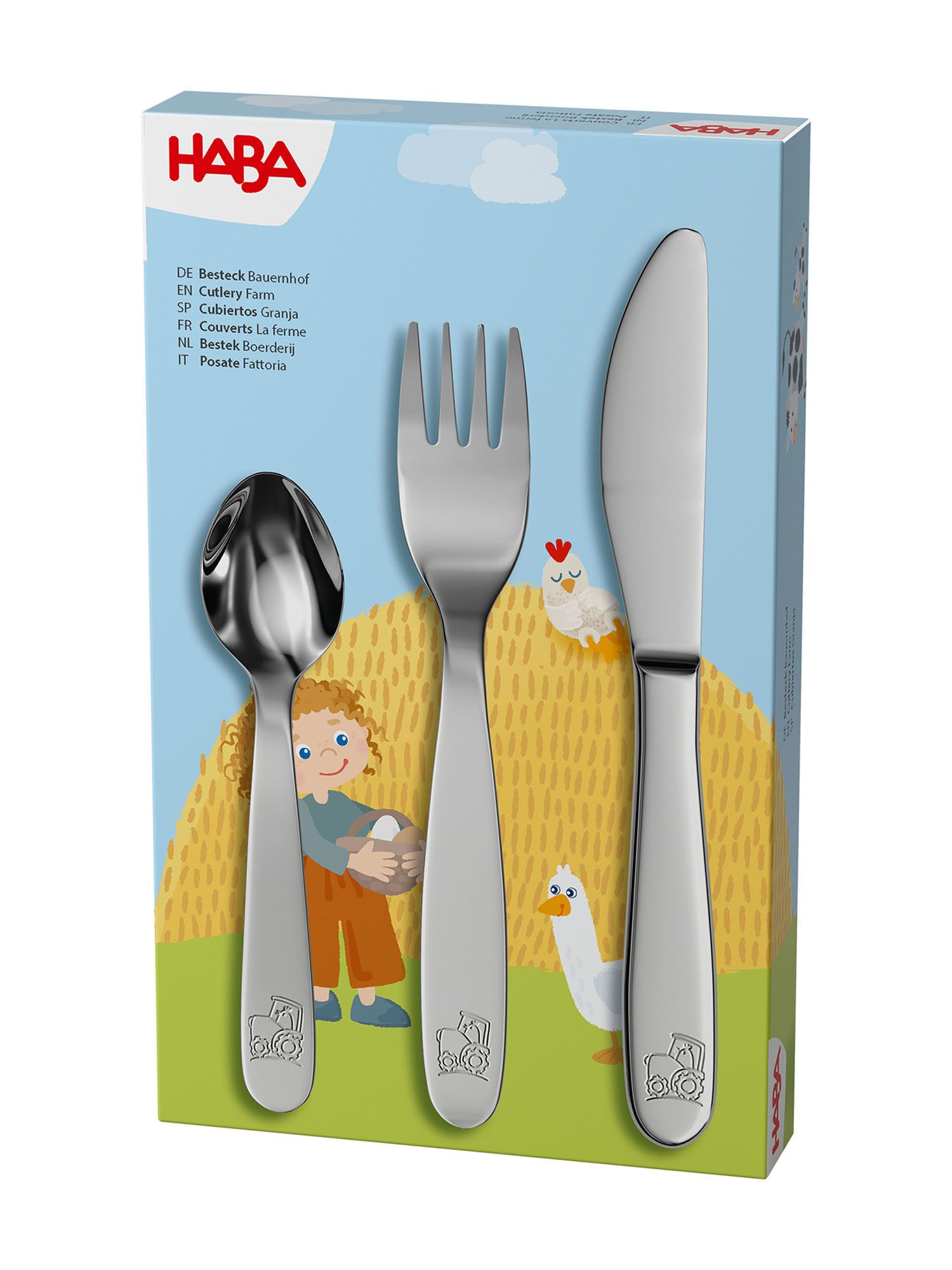 Haba Besteck-Set Bauernhof, Cutlery Set, Essbesteck, Besteckgarnitur