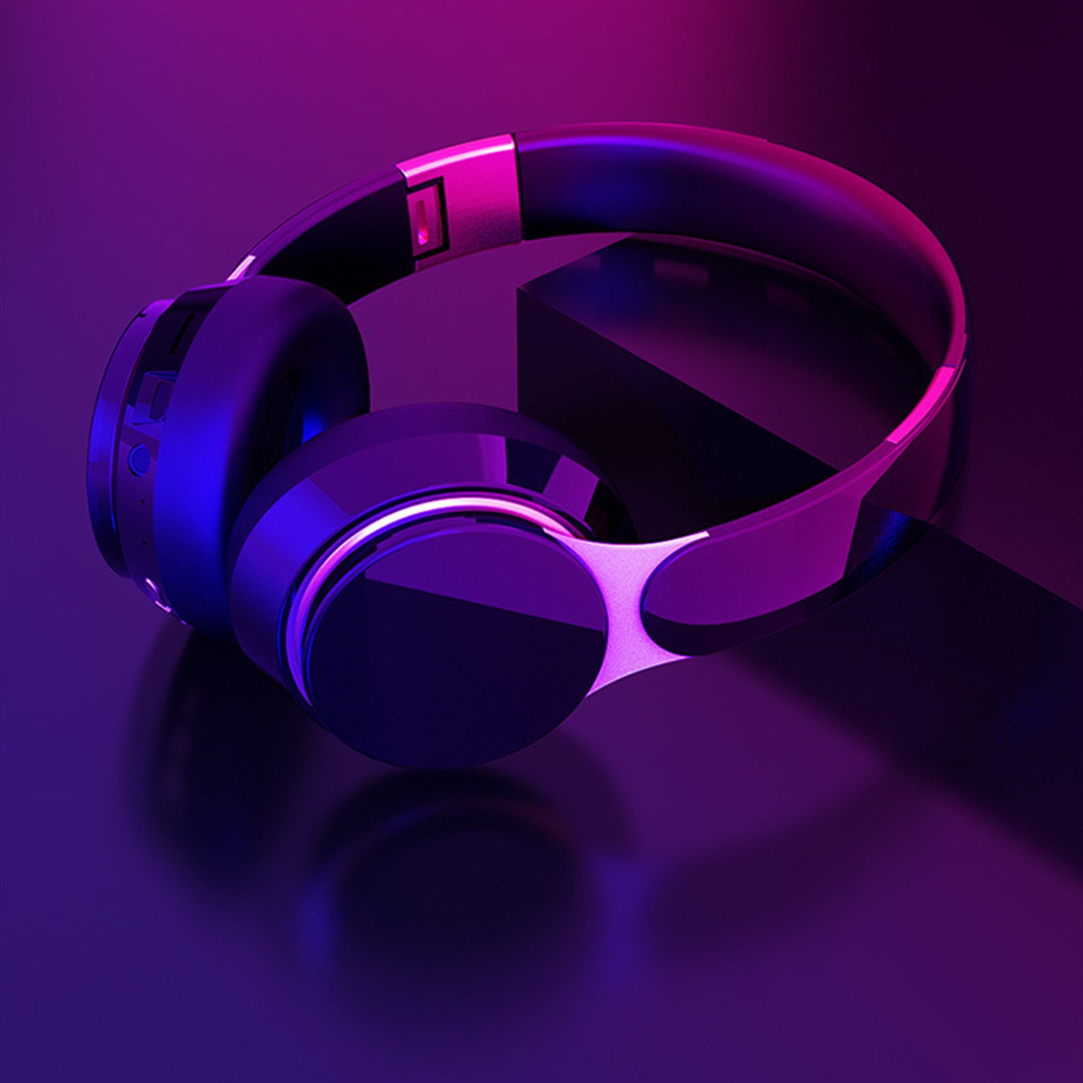 Diida Kabellose Kopfhörer,Sport-Kopfhörer,Bluetooth,Kabelgebundene faltbar, Stereo-Ton) Grün Over-Ear-Kopfhörer (Einziehbar und