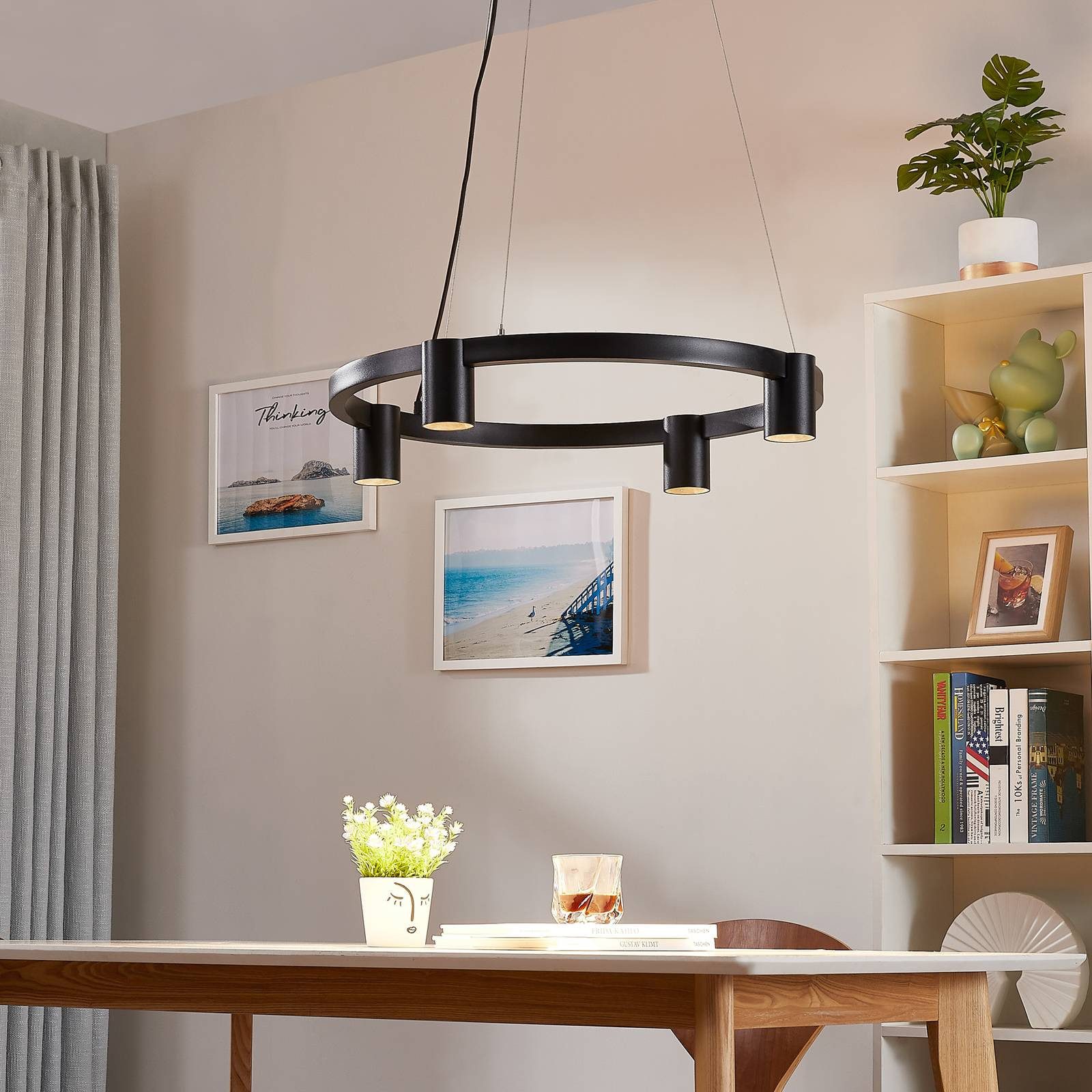 Arcchio Hängeleuchte Brinja, Metall, Schwarz IP20, 4 x 10 W LED