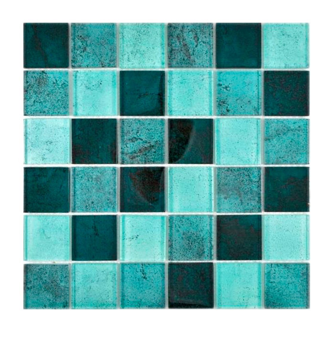 Mosani Mosaikfliesen Glasmosaik Mosaikfliesen grün türkis petrol Wand