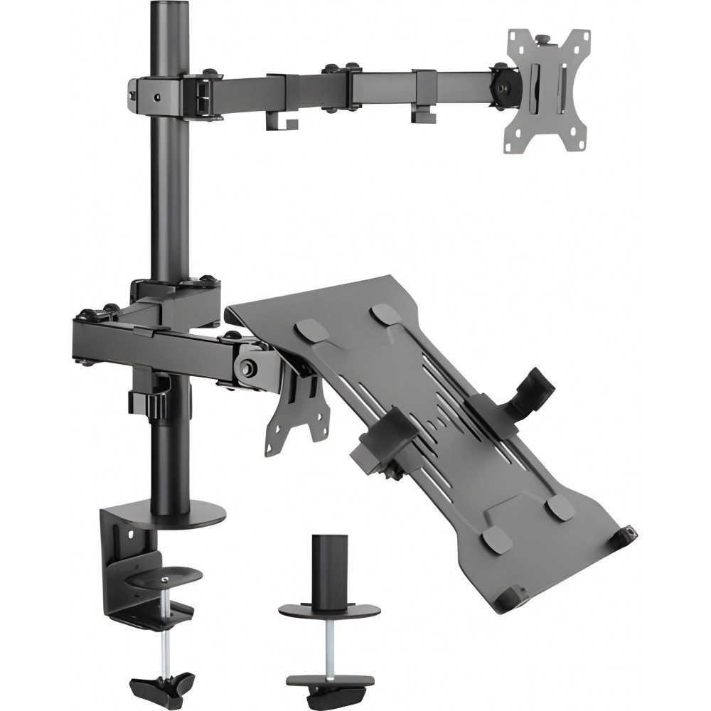 Equip Monitor-Halterung Notebook- und Monitorhalterung für 13-32 Zoll, stabil., (bis 32 Zoll, Ergonomische Tischmontage)
