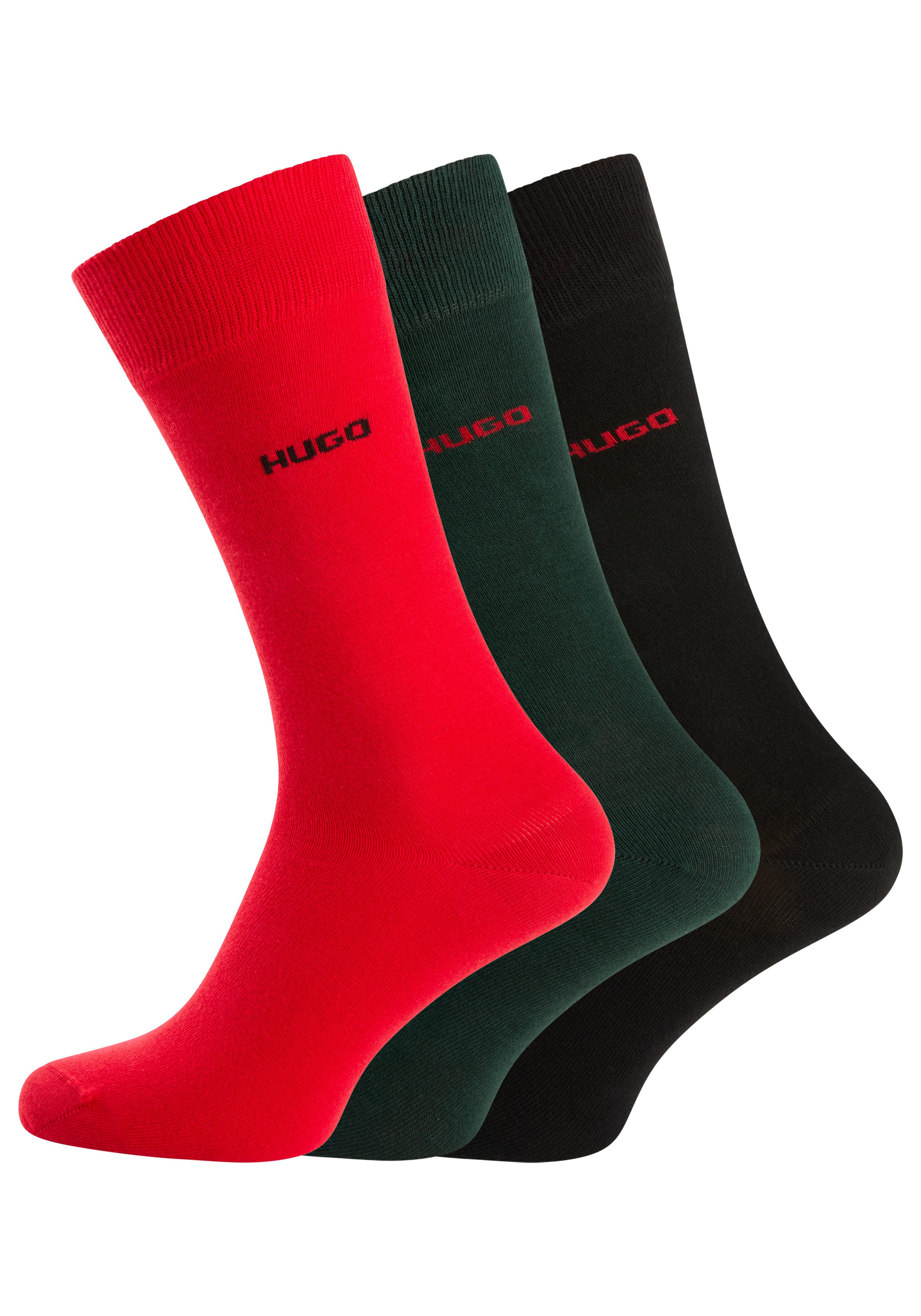 HUGO Businesssocken 3P RS UNI CC (Packung, 3-Paar, 3er Pack) mit kontrastfa günstig online kaufen