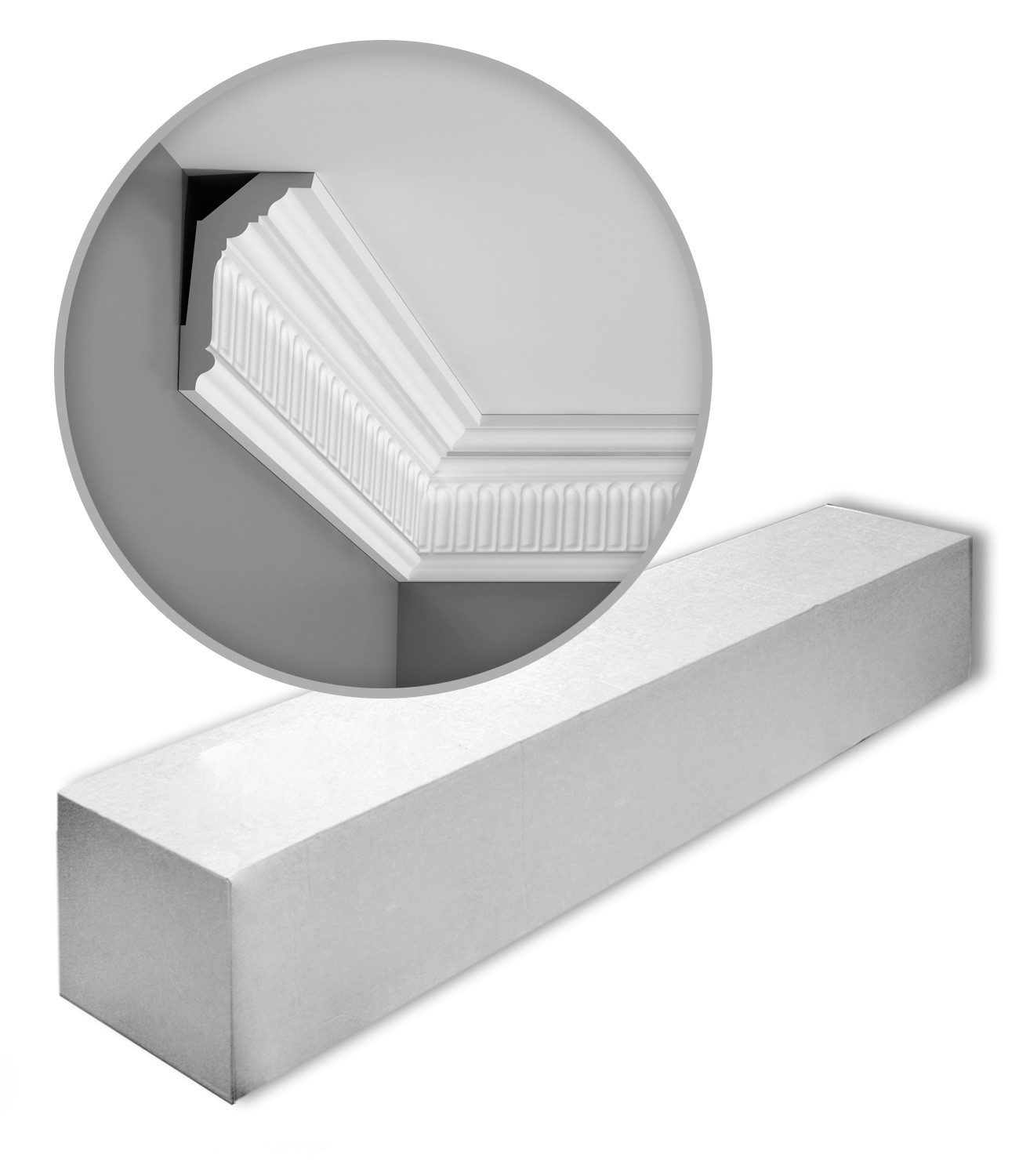 Orac Decor Deckenleiste C304 Zierleisten 1 Karton SET 10 Stuckleisten 20 m, kleben, Purotouch®, 10-St., 1 x Karton SET, 1 Karton SET mit 10 Leisten Eckleisten Stuckleisten 20 m