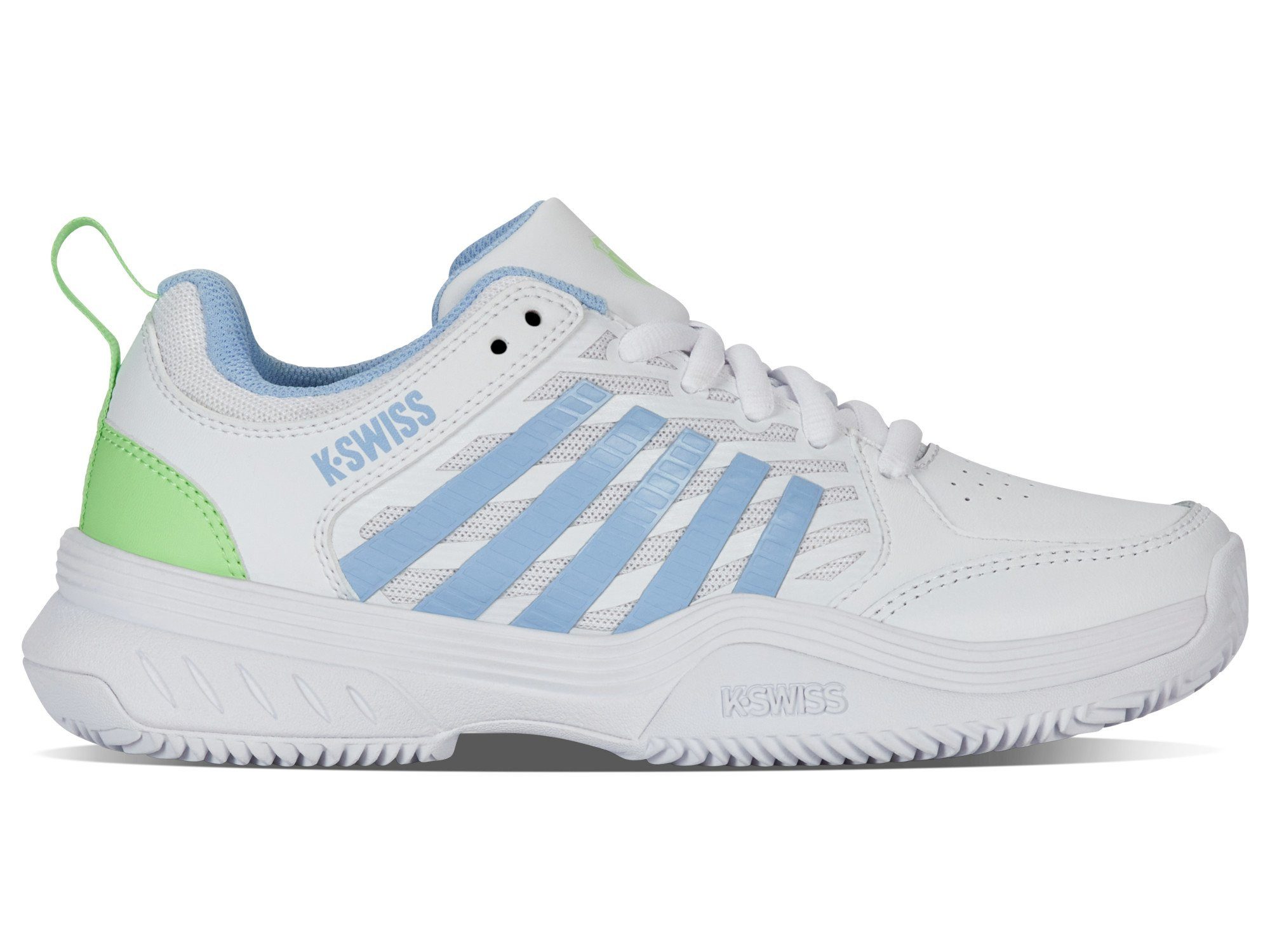 KSwiss Court Express 2 Clay/Sandplatz 2025 weiss/blau/grün Damen Tennisschuh