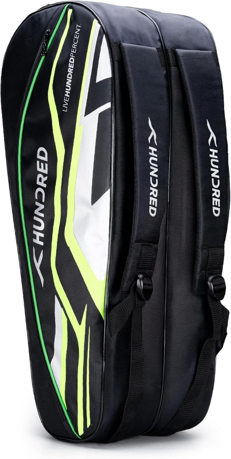 hundred Badmintontasche Glacio Pack Badminton-Schlägertasche mit Temperaturfach (Badminton-Schlägertasche, 2 große Hauptfächer, separates Außenfach und Handyfach), Temperaturkontrolle, viel Stauraum, Schnellzugriffsfach