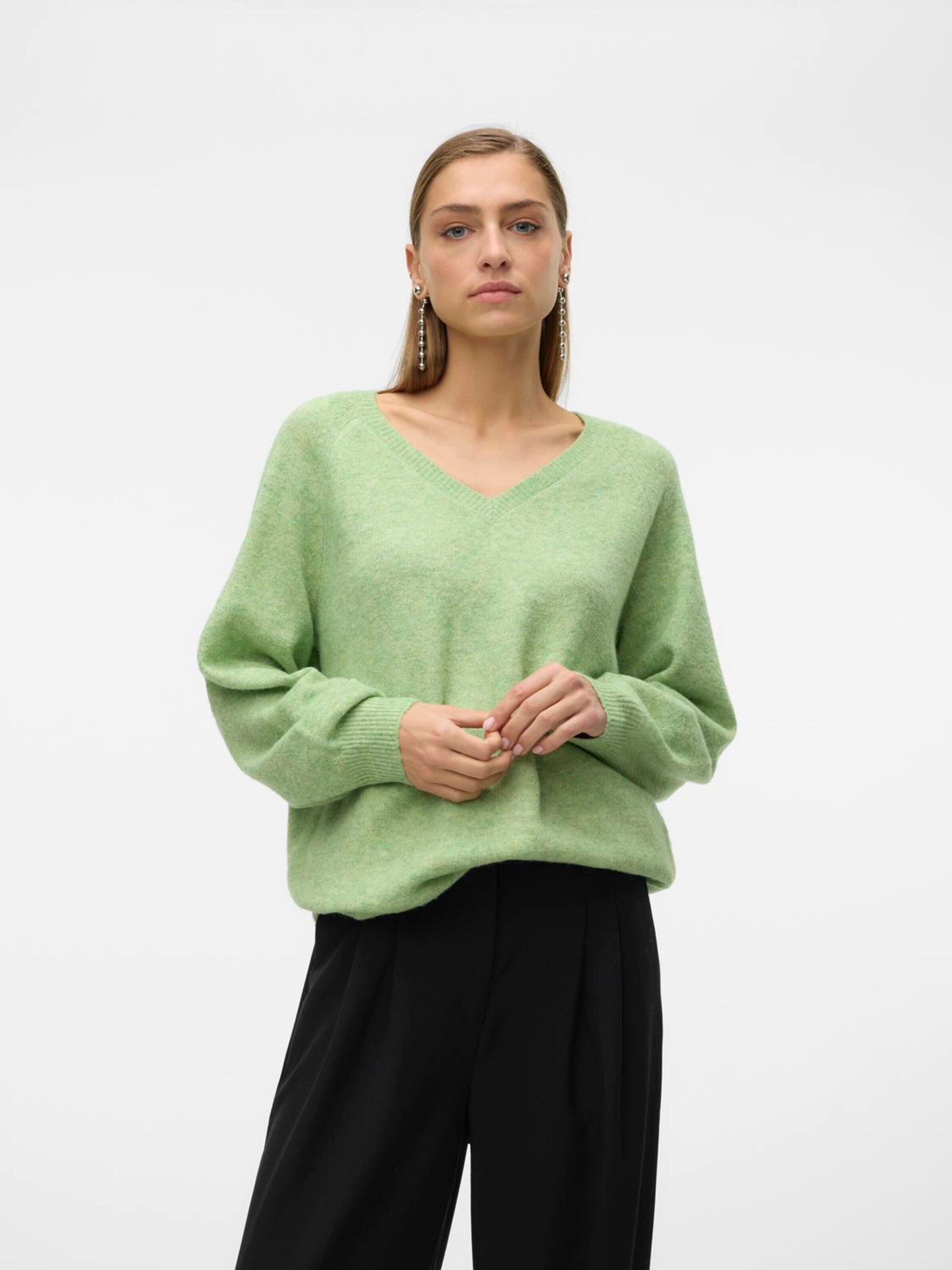 Vero Moda Strickpullover LEAF (1-tlg) Plain/ohne Details