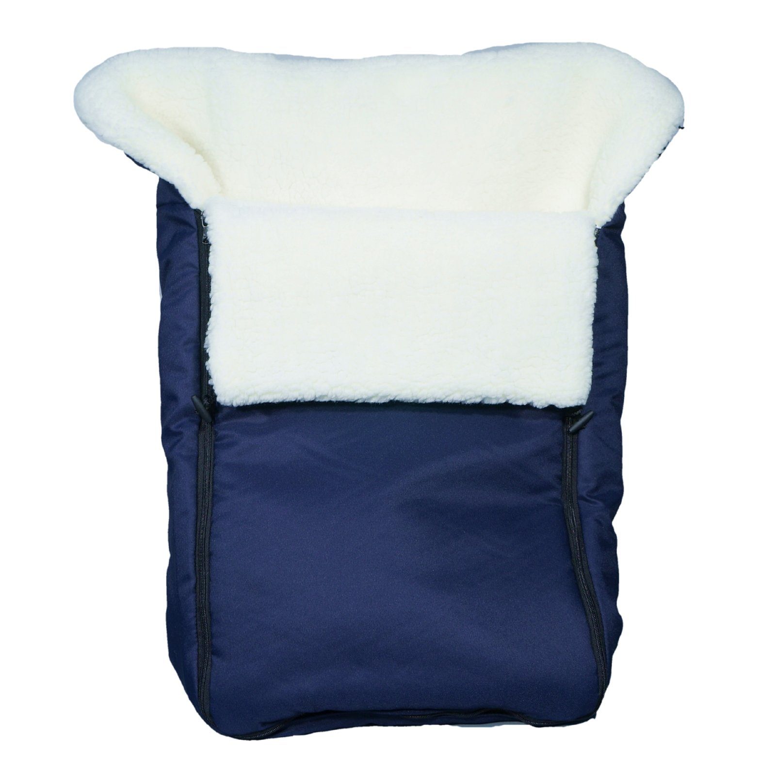 Eichhorn Kinderwagen Fußsack XL Winterfußsack universal (mit Teddyfell (waschbar) und hohem Rückenteil), mit vorgenähten Gurtschlitzen und Rundum-Reißverschluss