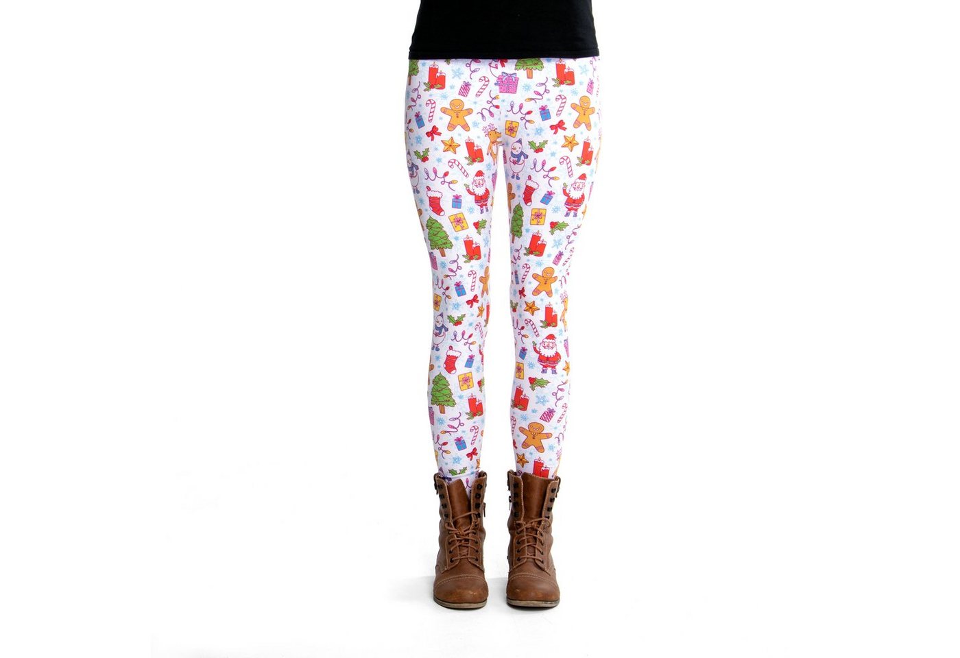 cosey Leggings Christmas-Line Leggings in verschiedenen Motiven (Einheitsgröße XS-L) X-Mas Celebration