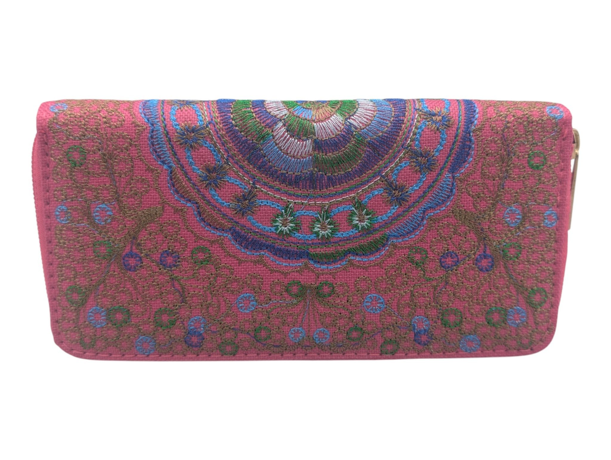 Geldbörse Blumen Mandala aufwendig Bestickter Geldbeutel Eleganz in drei Farben