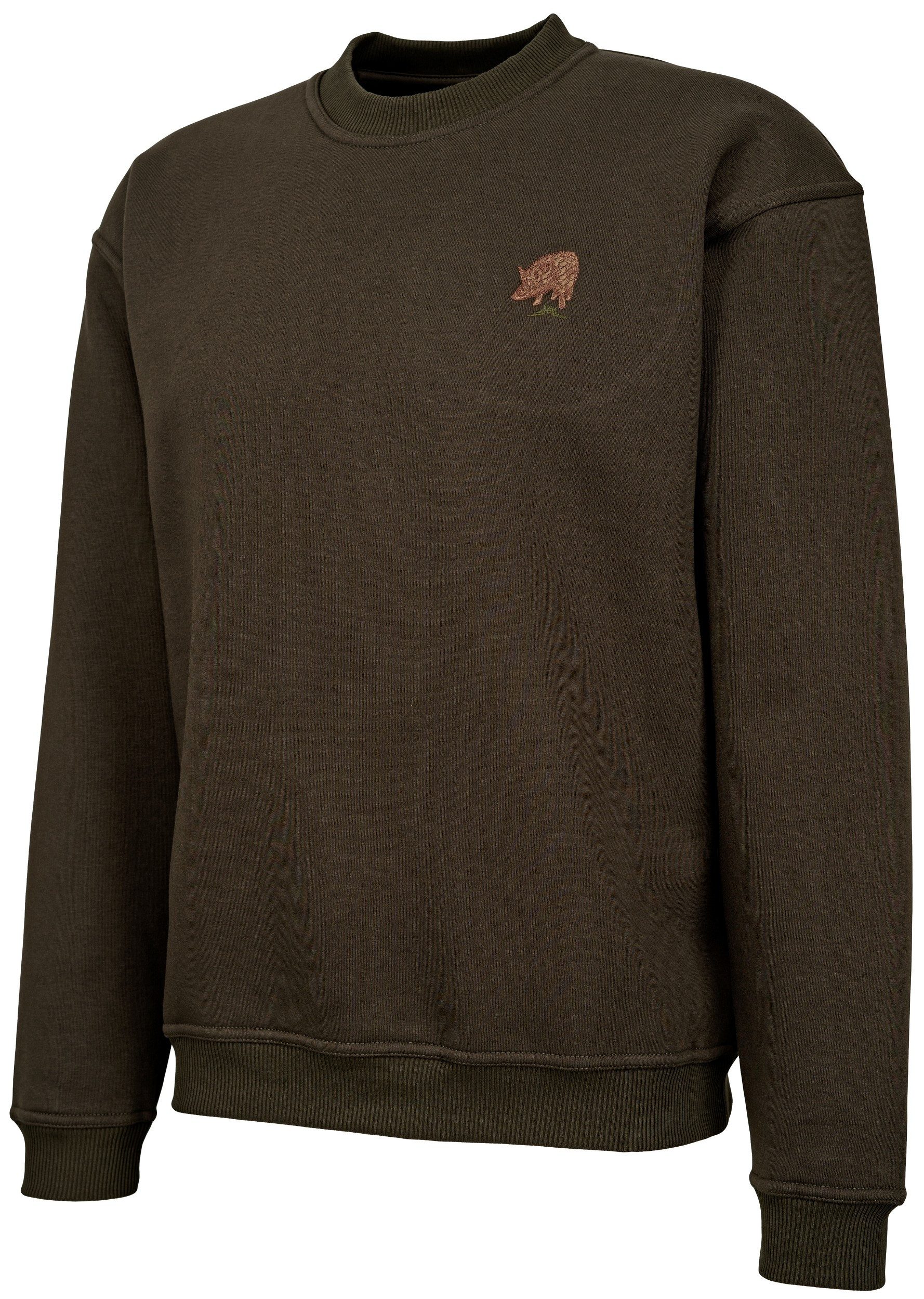 Hubertus® Hunting Rundhalspullover Jagdpullover mit Motiv Winterpullover Ansitzpullover von Oefele Jagd