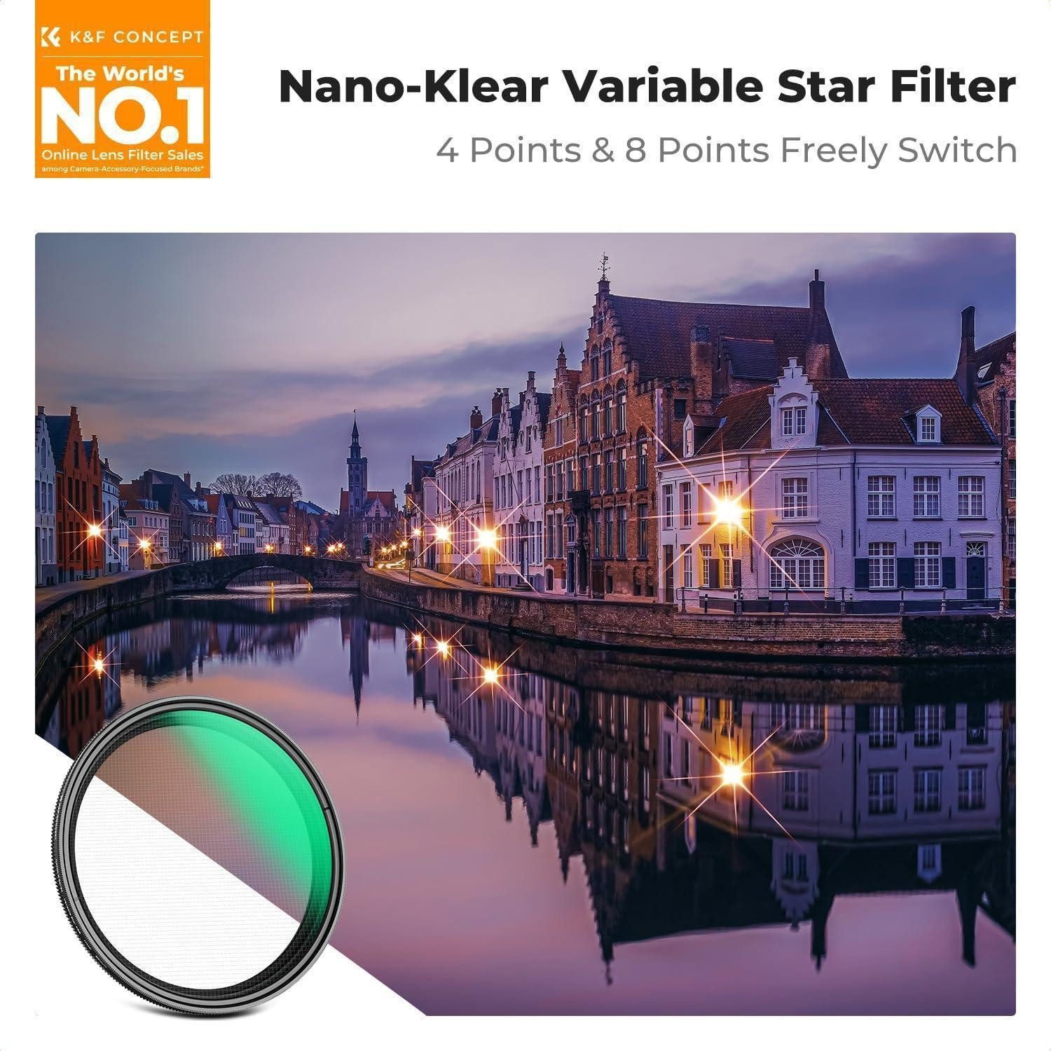 LuxusKollektion Nano K-Serie 77mm Sternfilter 4 Punkte 8 Punkte für Sternfilter