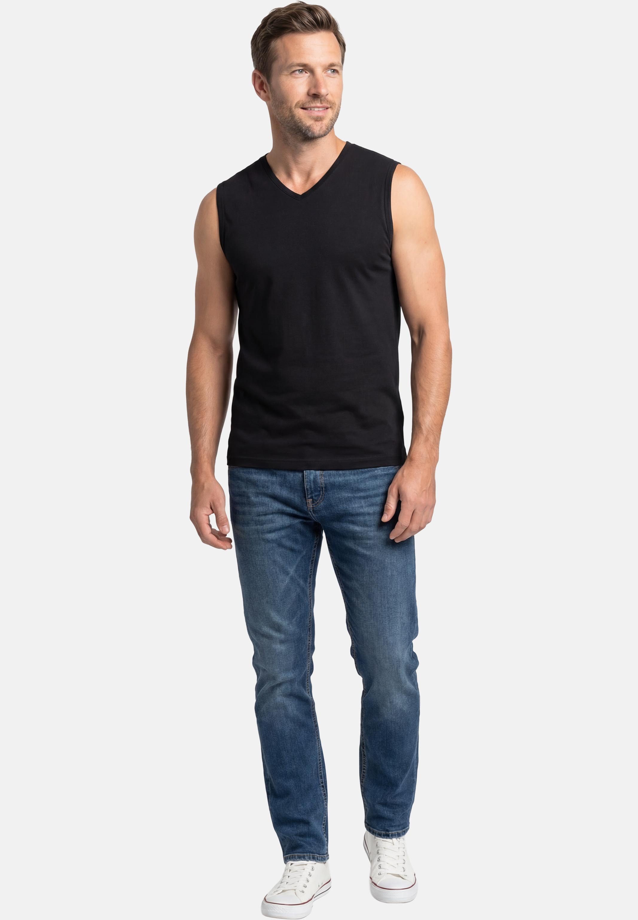 RAGMAN Unterhemd 2er Pack Basic (Spar-Set, 2-St) Unterhemd / Tanktop - Baumwolle - Atmungsaktiv