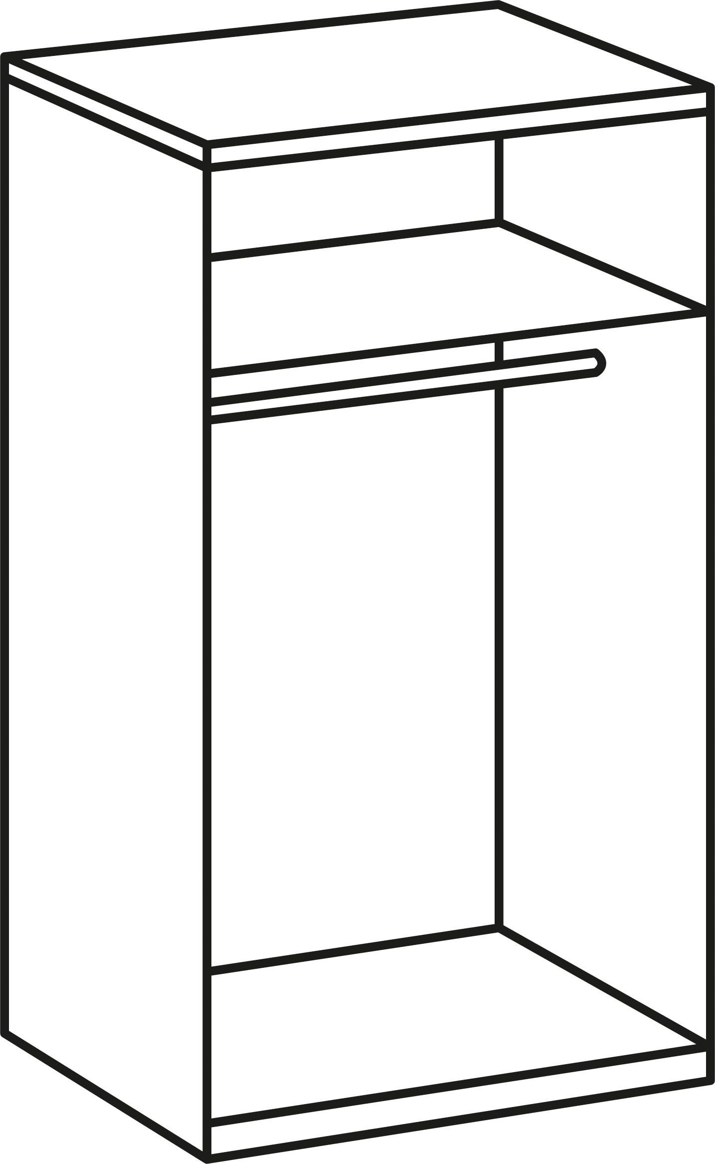 Wimex Kleiderschrank Level by fresh to go Türen vollflächig mit farbigem Glas