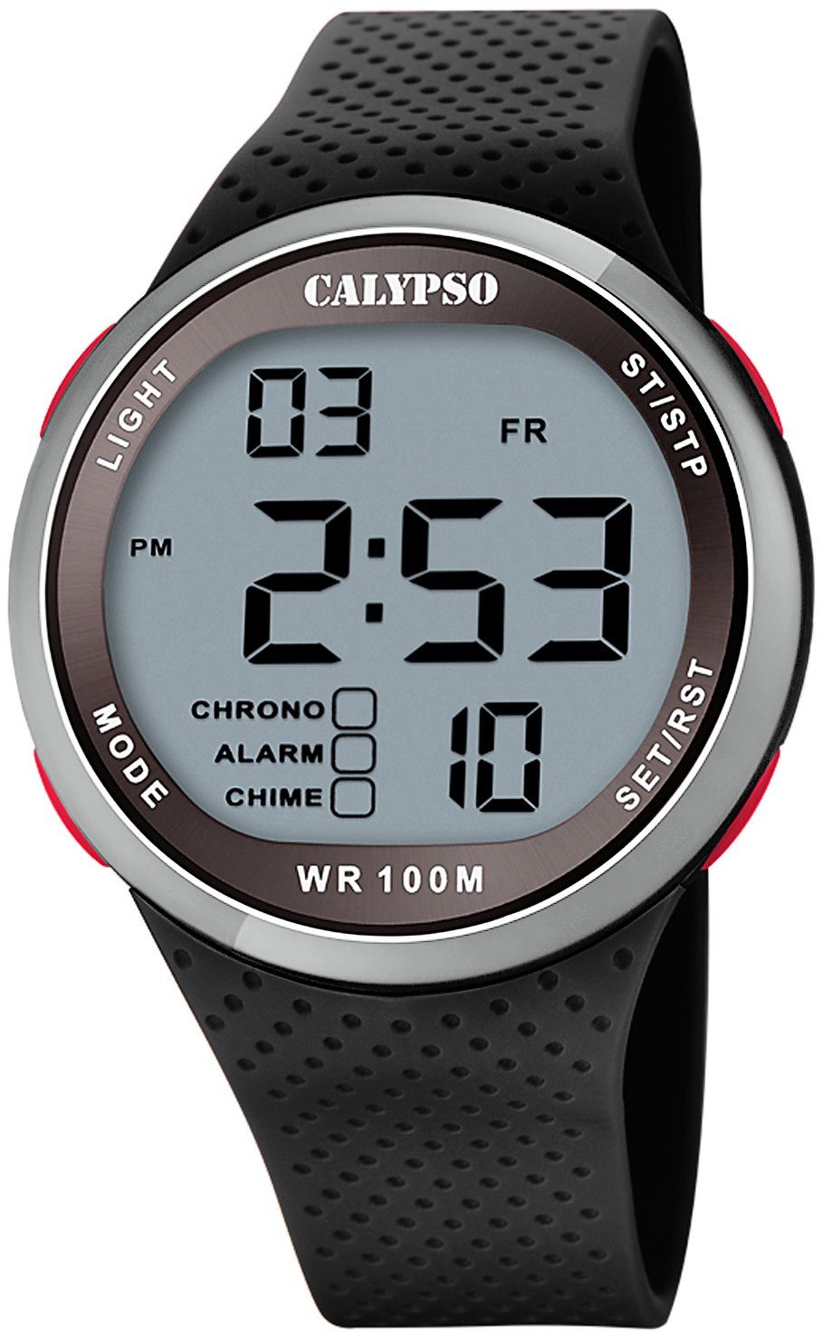 CALYPSO WATCHES Chronograph Color Splash, K5785/4, Armbanduhr, Quarzuhr, Herrenuhr, Datum, Digitalanzeige, Stoppfunktion