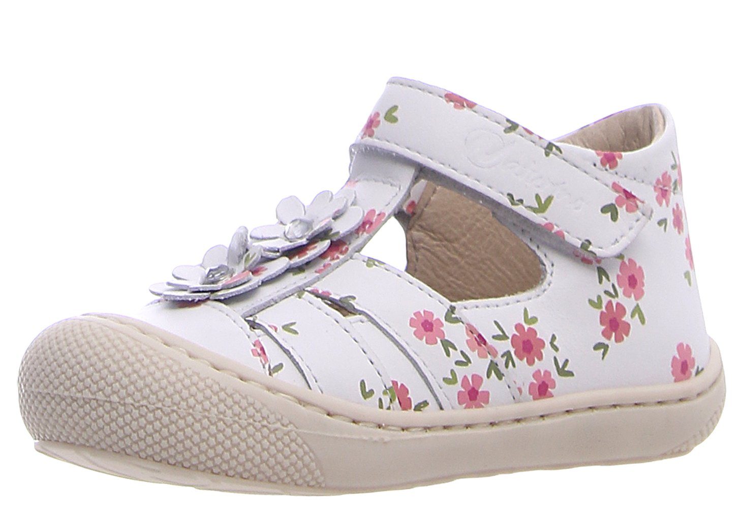 Naturino Naturino Maggy Mädchen Sandalen Lauflernschuhe Weiß mit Blumen  Sandalette