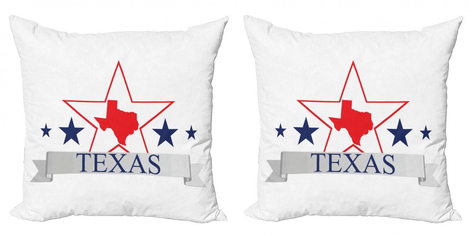 Amerikanisch Karte Stück), Texas Modern Doppelseitiger Kissenbezüge Muster Accent (2 Star Abakuhaus Digitaldruck,