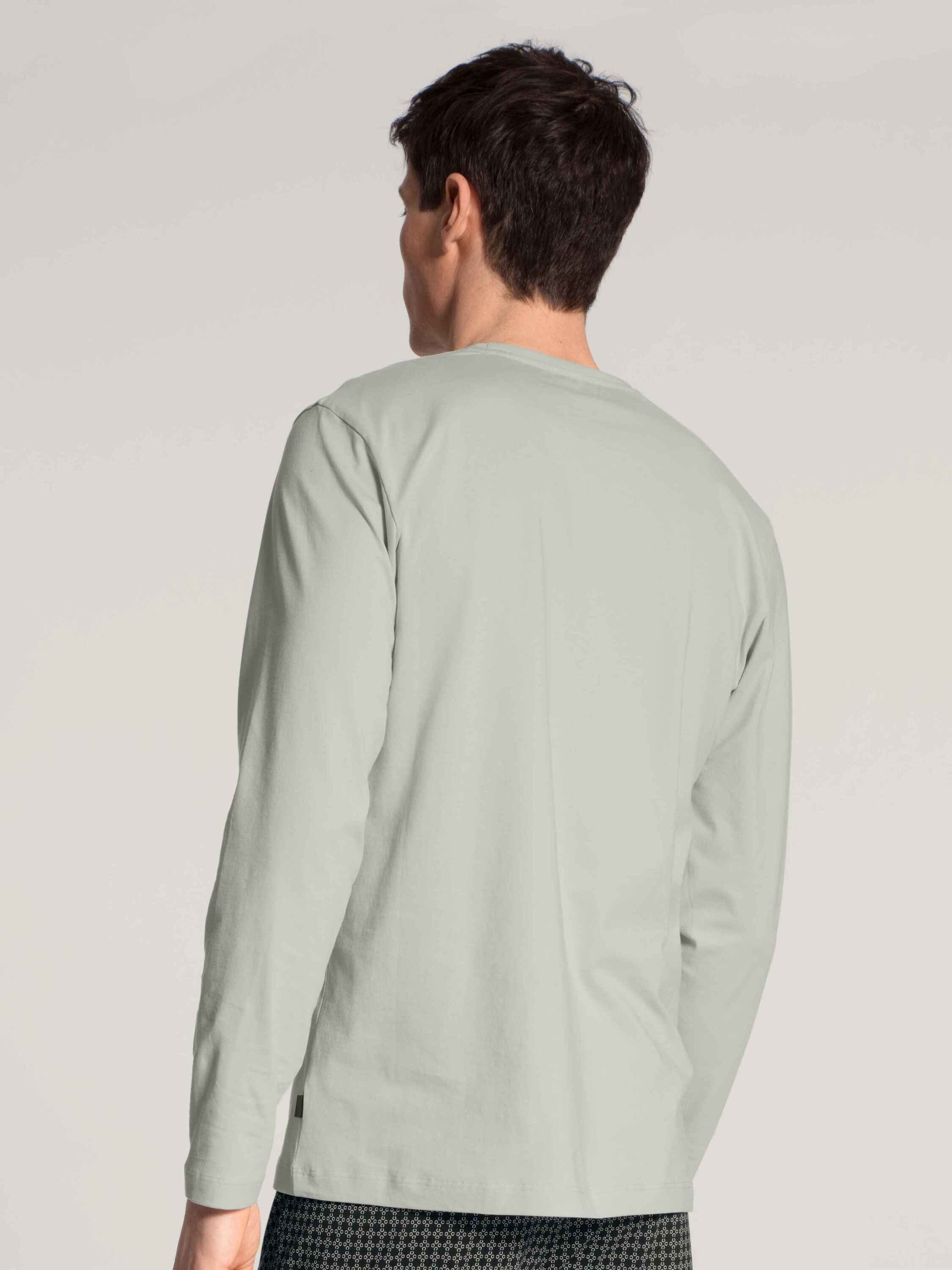 Pyjamaoberteil (1-tlg) Langarm-Shirt fog CALIDA