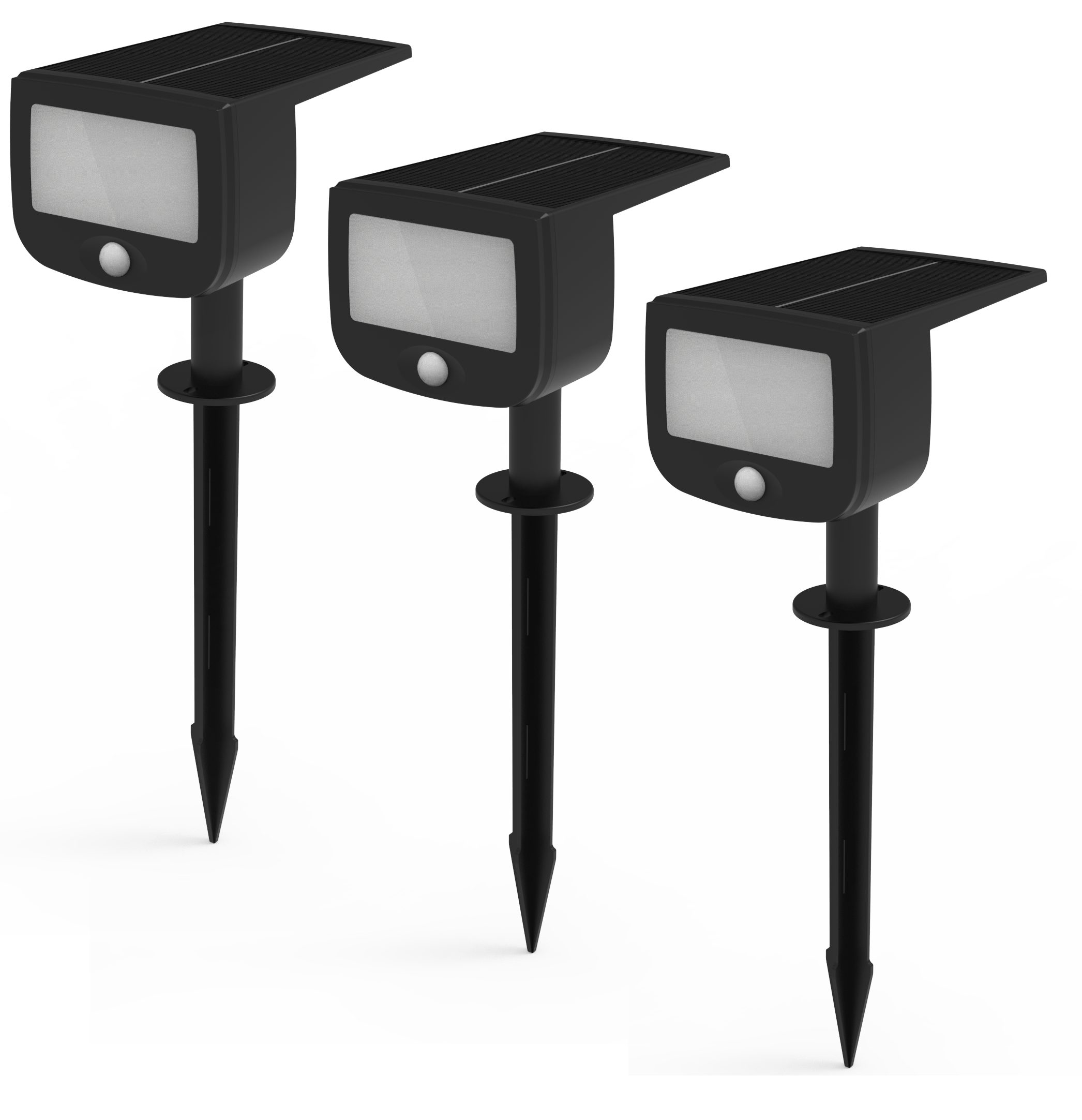 Northpoint Bewegungsmelder LED Solar Strahler Fluter Sicherheitsleuchte mit Funk, (3-St)