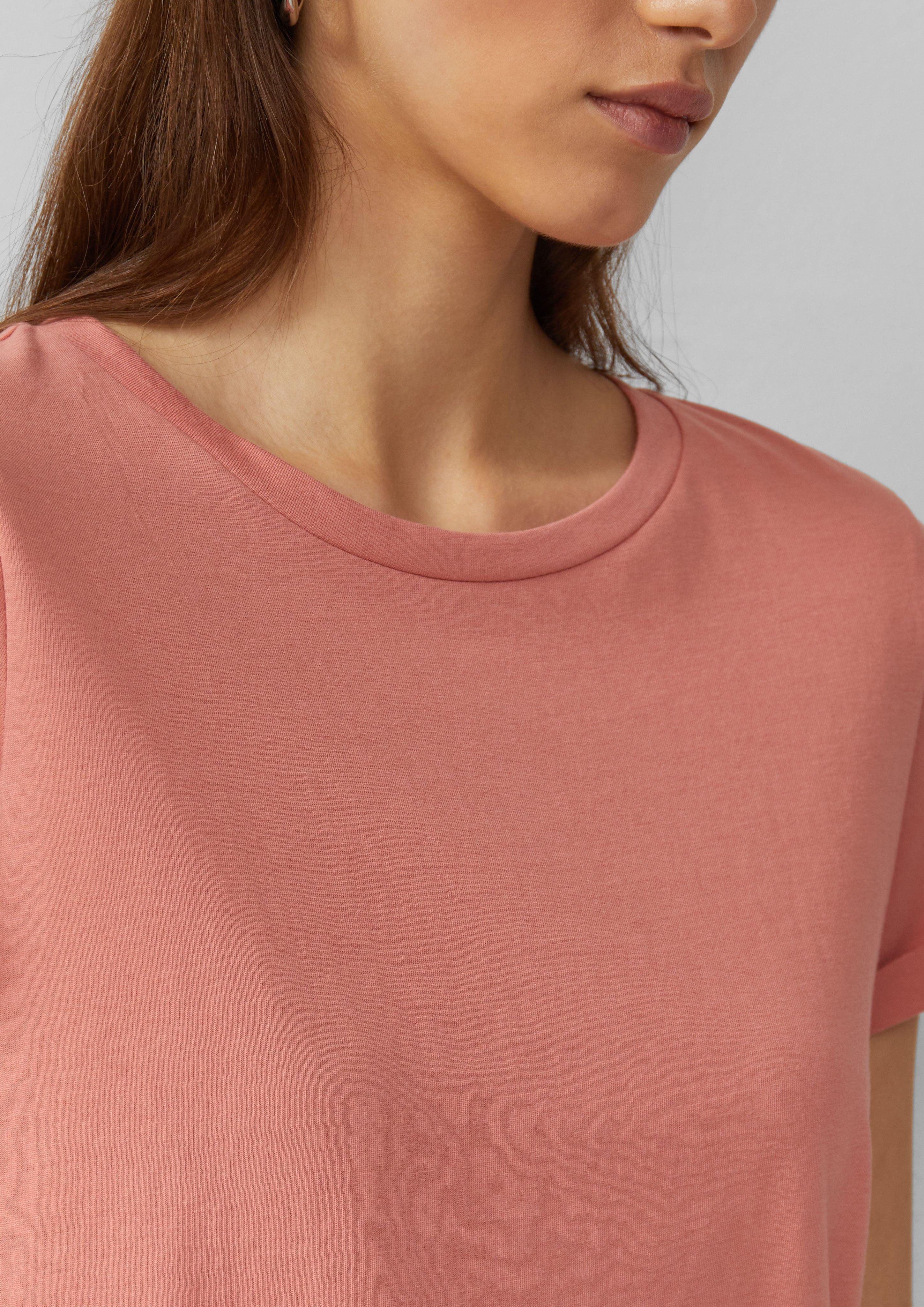QS Kurzarmshirt Jerseyshirt mit Crew Neck günstig online kaufen