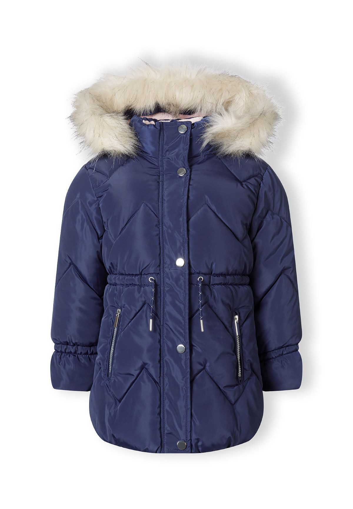 Winterjacke Gefütterte Jacke mit abnehmbarem Kunstfell (2y-14y)