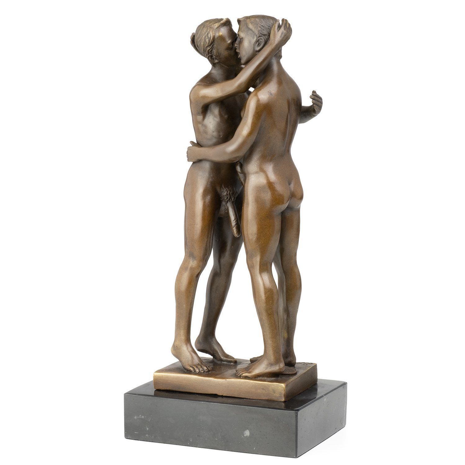Männer, Skulptur Statue Liebendes Moritz Skulpturen Antik-Stil Figuren Paar Bronzefigur