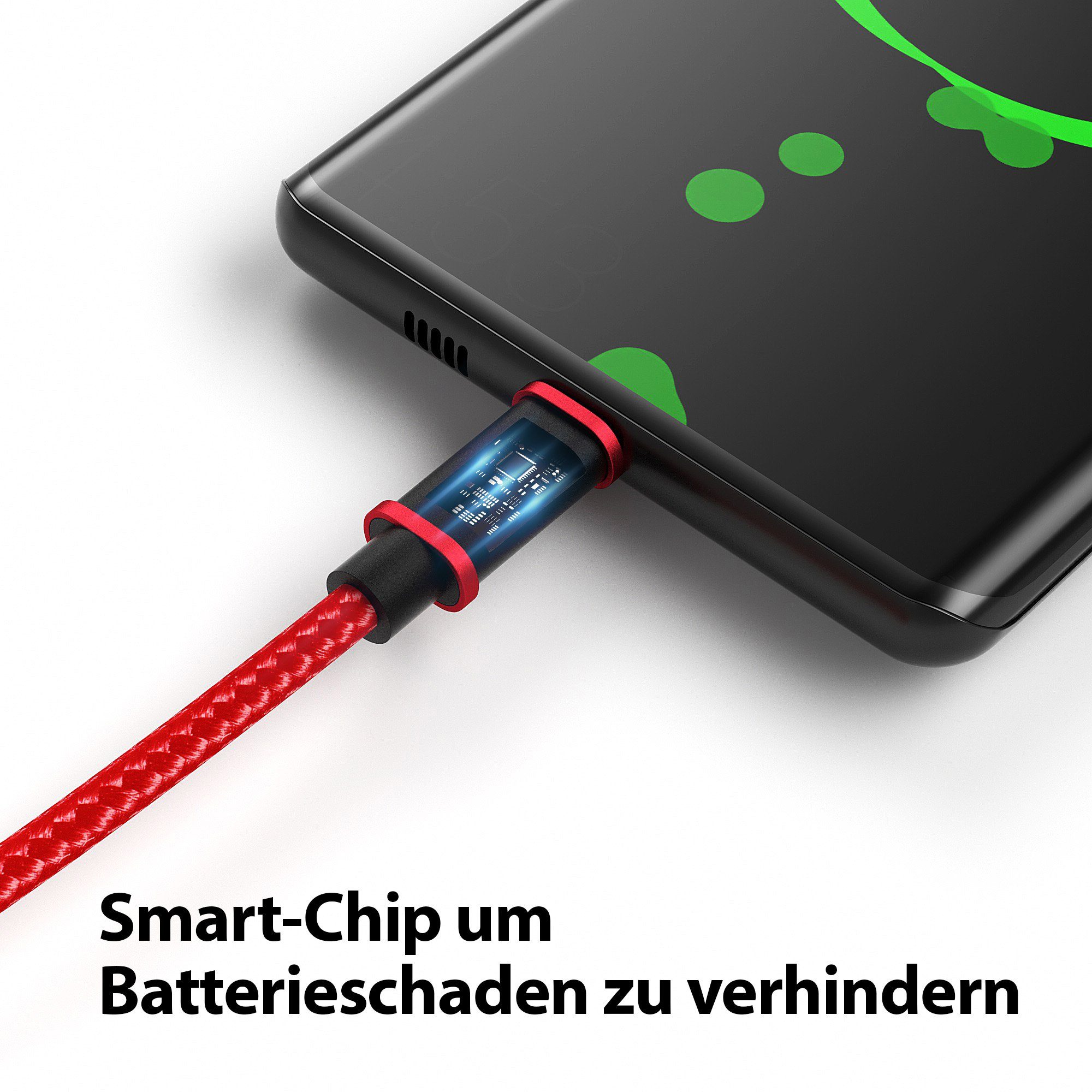 JAMEGA Micro USB Kabel Ladekabel Daten für Tablet Samsung Huawei PS4 XBOX LG USB-Kabel, USB, Micro USB, (100 cm) – Bild 5 von 5