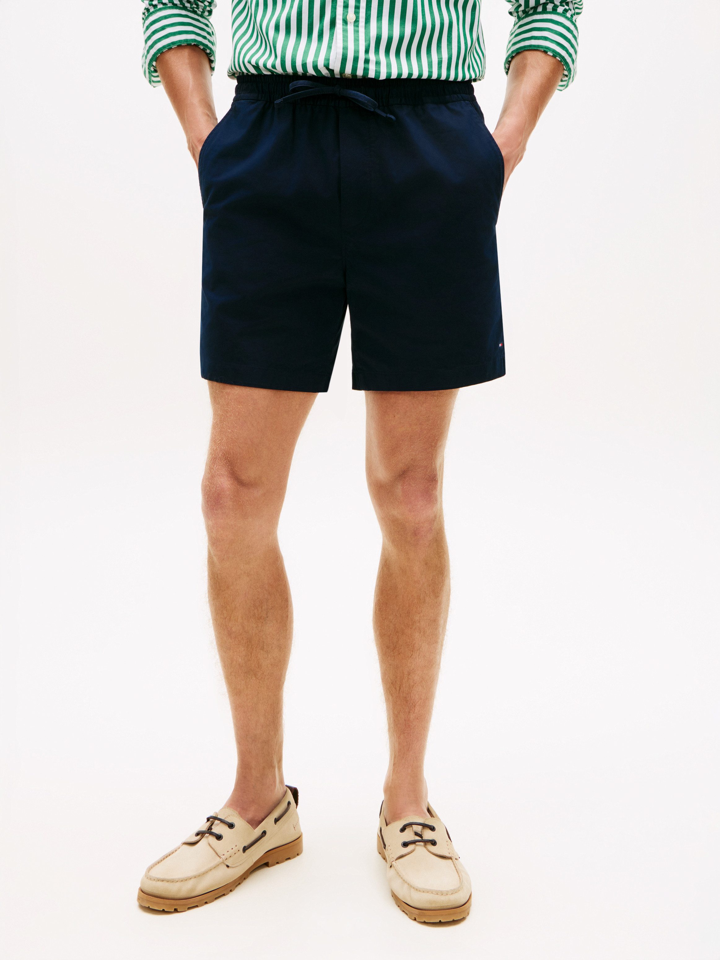 Tommy Hilfiger Shorts DOVER POPLIN aus Paper-Touch-Baumwolle, elastischer Bund
