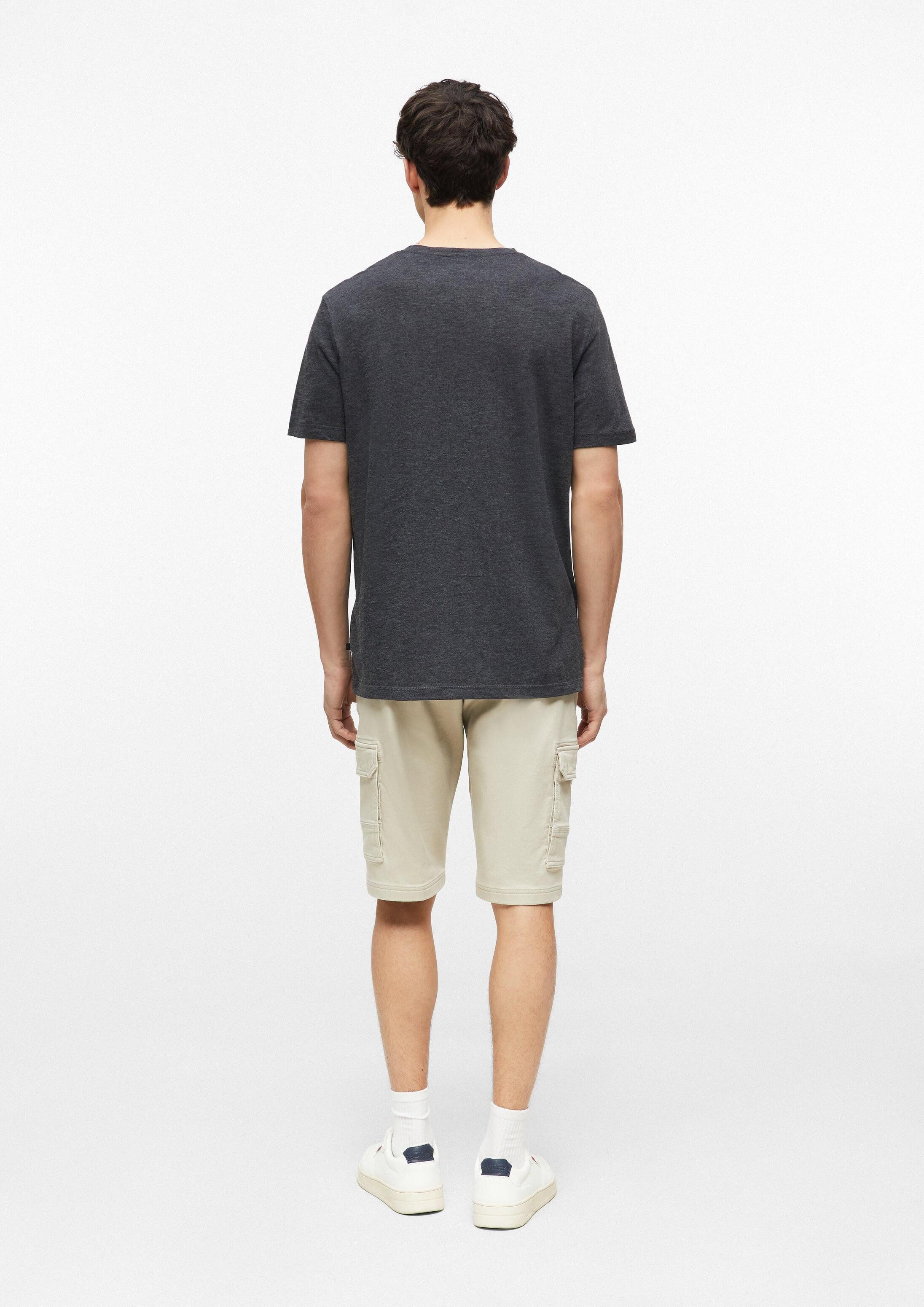 s.Oliver Kurzarmshirt T-Shirt Meliertes T-Shirt aus weichem Baumwollmix