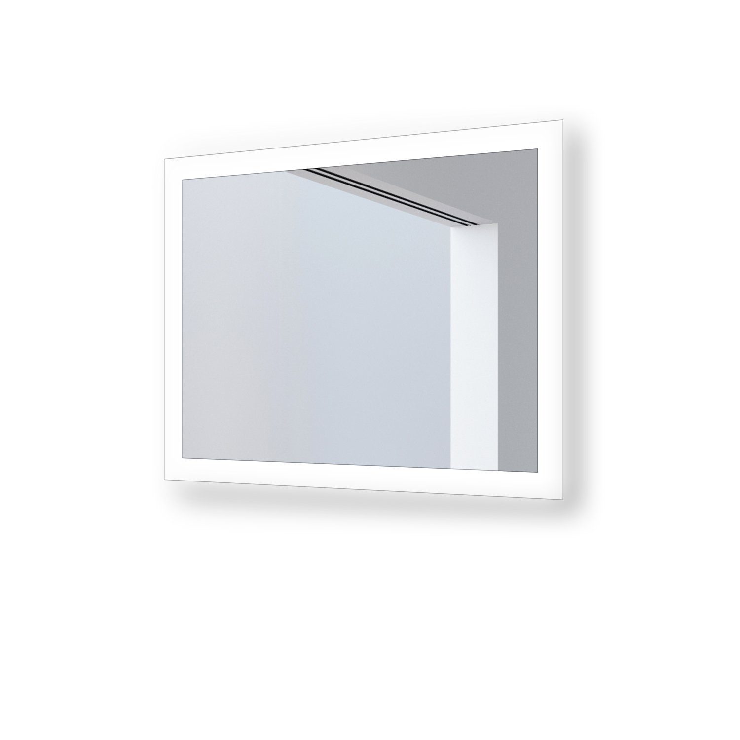 SONNI Badspiegel Badspiegel mit led Beleuchtung 60×50 cm Wandschalter, Badezimmerspiegel Wandspiegel Badspiegel Lichtspiegel IP44