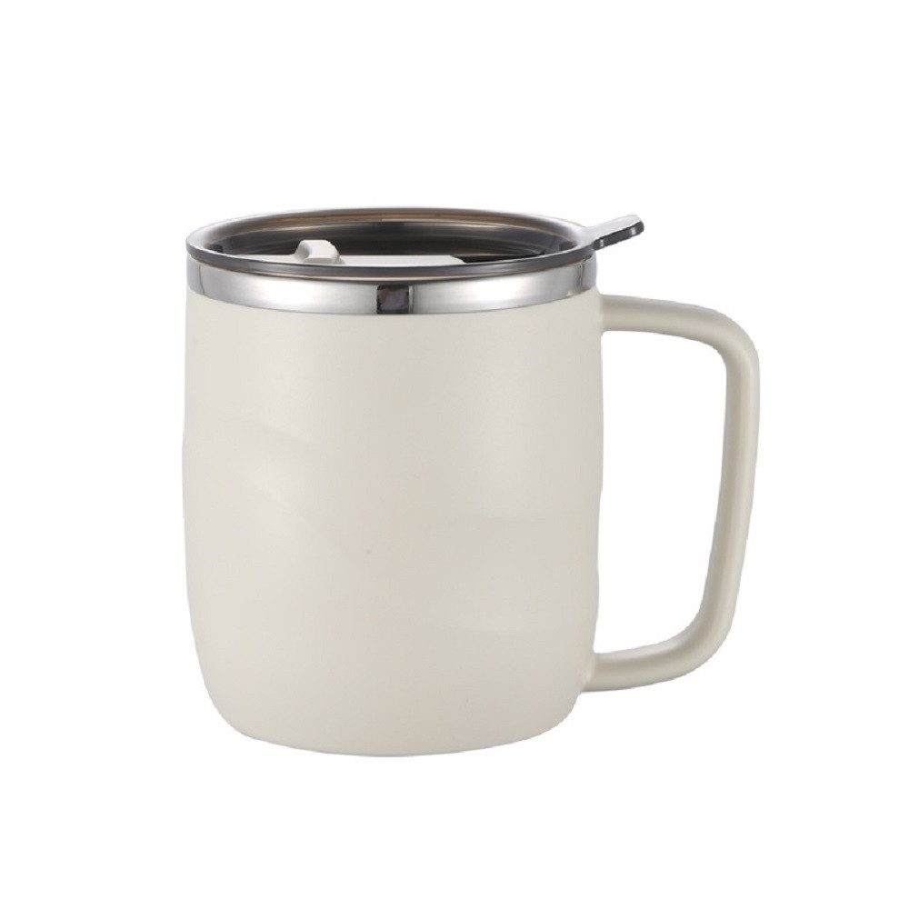 feinlux Thermobecher Thermobecher Thermobecher mit Deckel und Griff, für heiße und kalte Getränke,coffee (400ml)